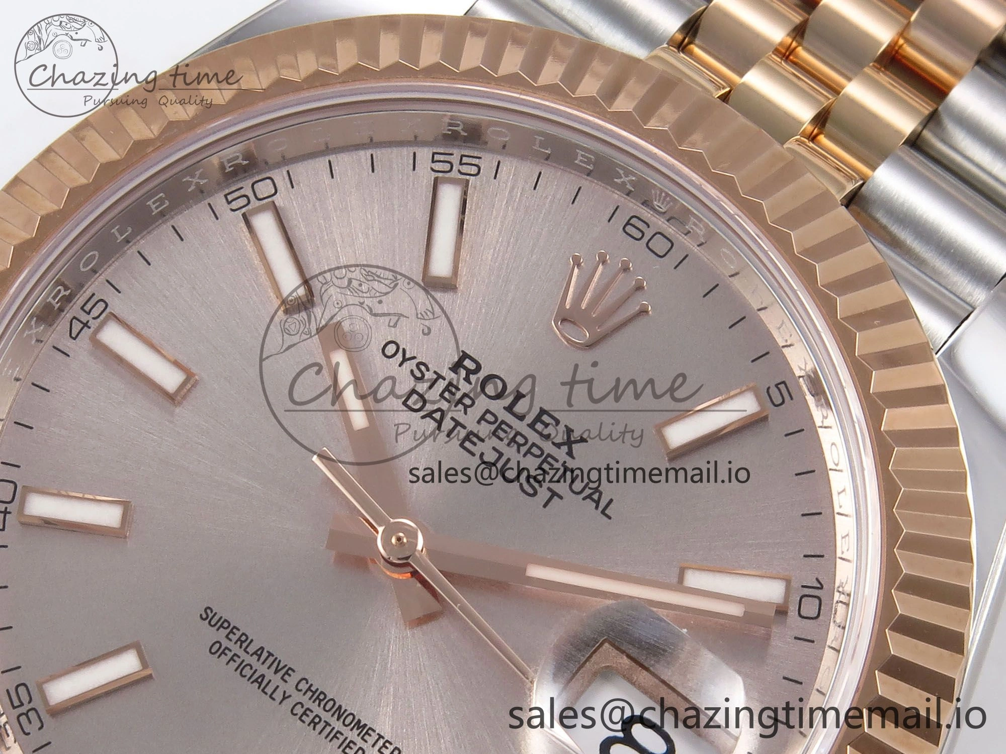 DateJust 41 126331 ARF 1:1 Best Edition 904L Steel RG Dial on SS RG Jubilee Bracelet SH3235（Gain Weight）