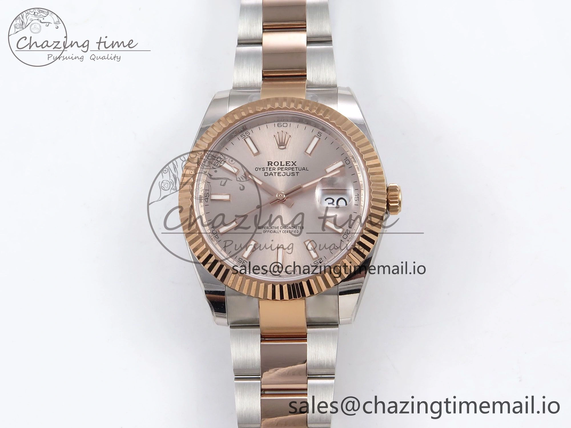 DateJust 41 126331 ARF 1:1 Best Edition 904L Steel RG Dial on SS RG Oyster Bracelet SH3235（Gain Weight）