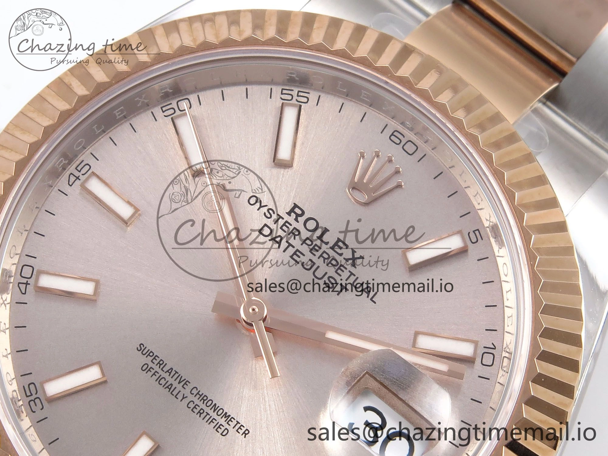 DateJust 41 126331 ARF 1:1 Best Edition 904L Steel RG Dial on SS RG Oyster Bracelet SH3235（Gain Weight）