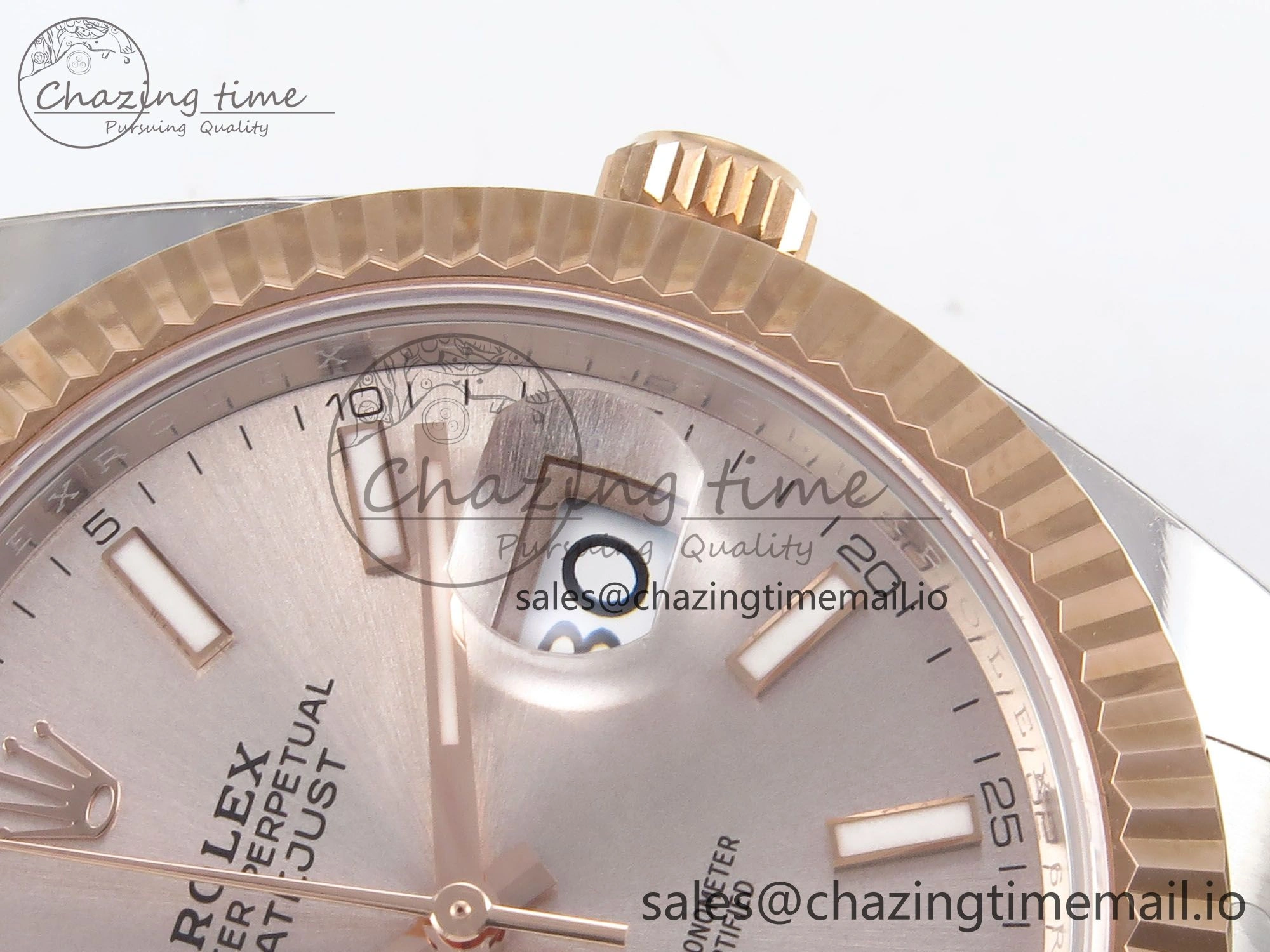 DateJust 41 126331 ARF 1:1 Best Edition 904L Steel RG Dial on SS RG Oyster Bracelet SH3235（Gain Weight）
