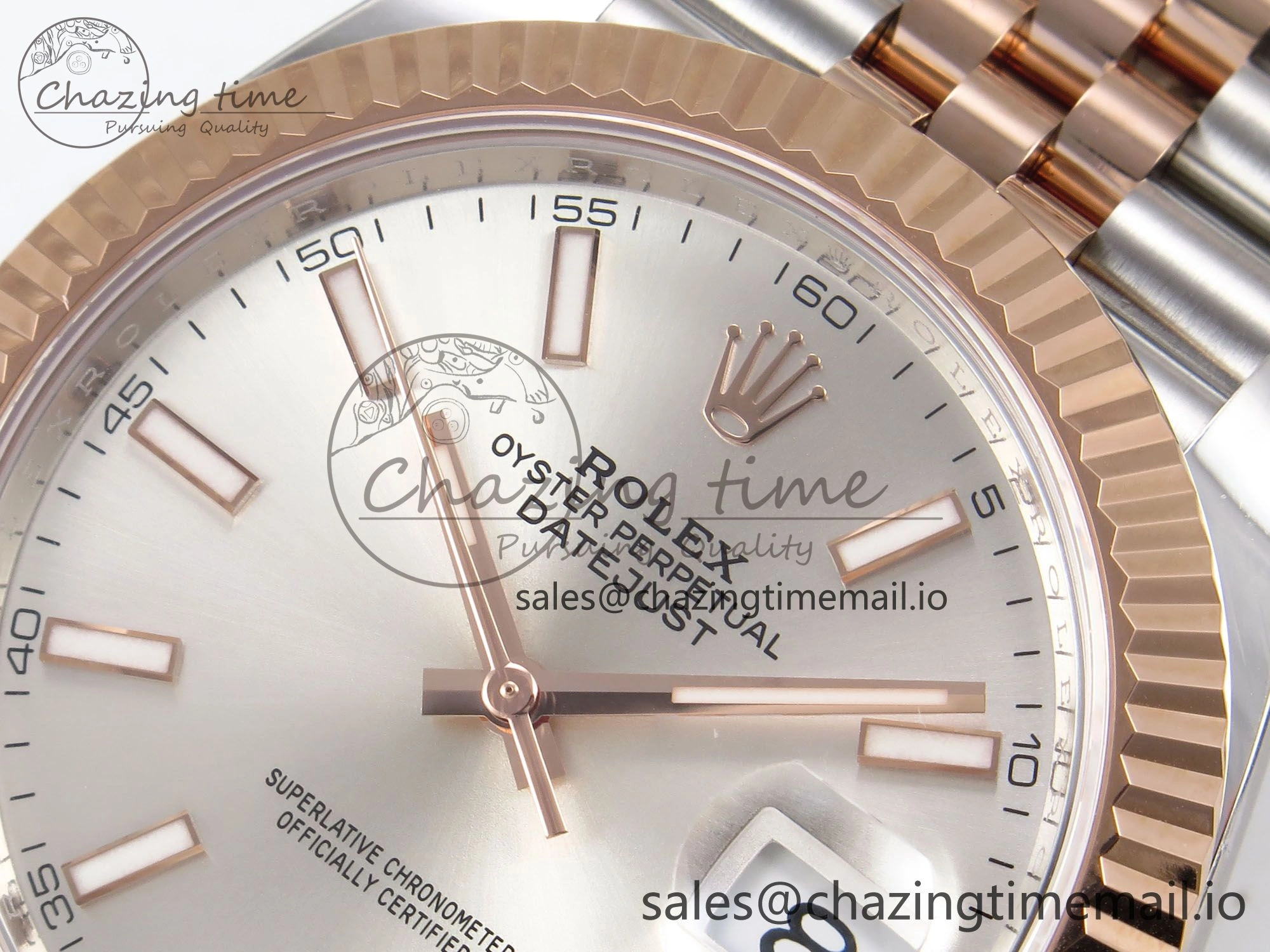 DateJust 41 126331 ARF 1:1 Best Edition 904L Steel Silver Dial on SS RG Jubilee Bracelet SH3235（Gain Weight）