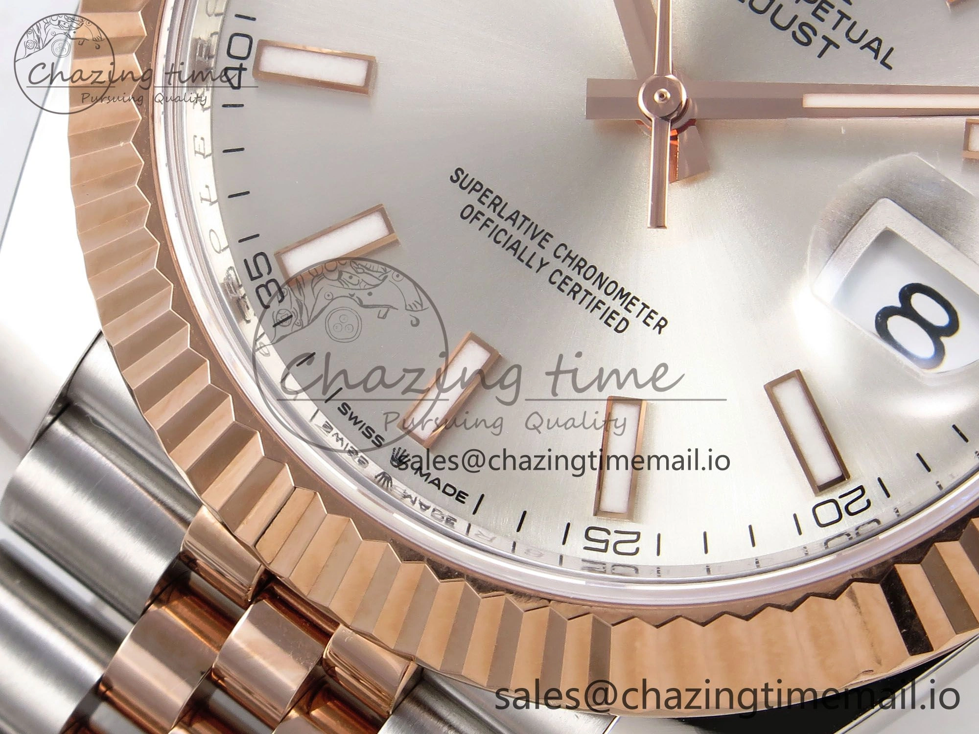 DateJust 41 126331 ARF 1:1 Best Edition 904L Steel Silver Dial on SS RG Jubilee Bracelet SH3235（Gain Weight）