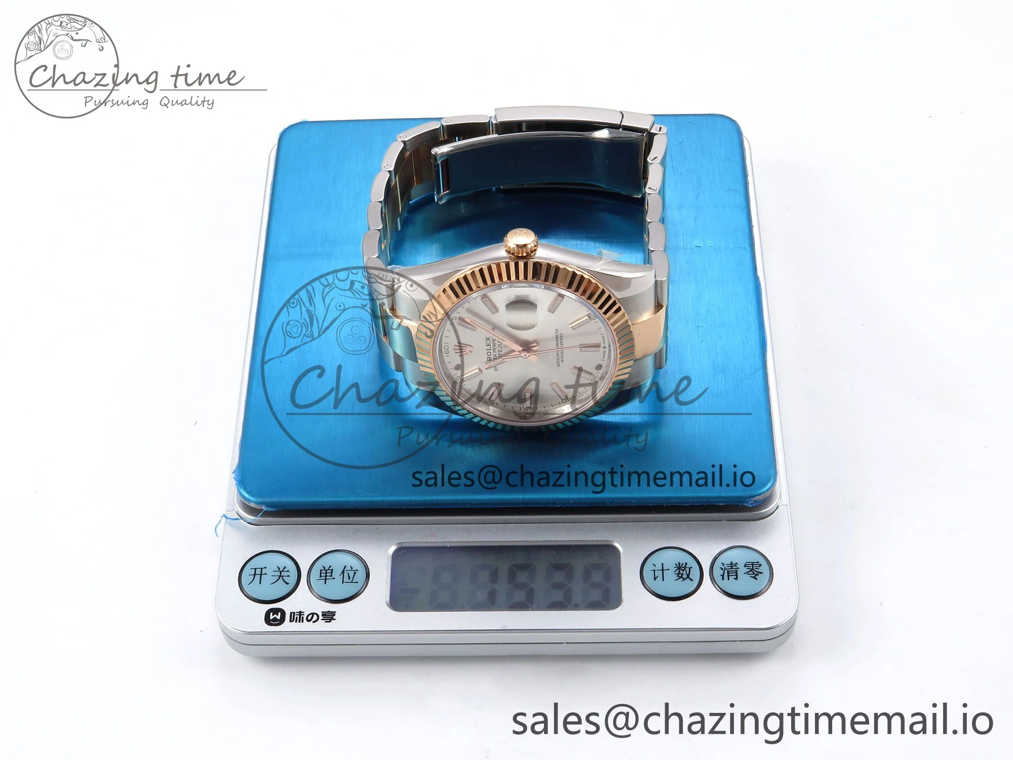 DateJust 41 126331 ARF 1:1 Best Edition 904L Steel Silver Dial on SS RG Oyster Bracelet SH3235（Gain Weight）