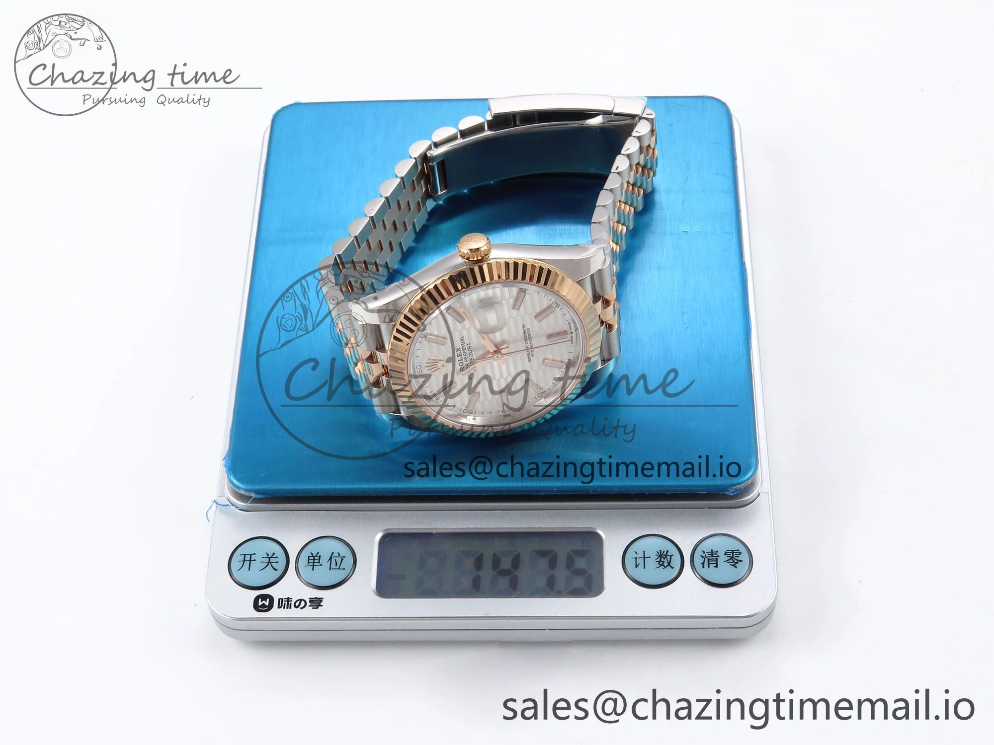 DateJust 41 126331 ARF 1:1 Best Edition 904L Steel Silver Textured Dial on SS RG Jubilee Bracelet SH3235（Gain Weight）