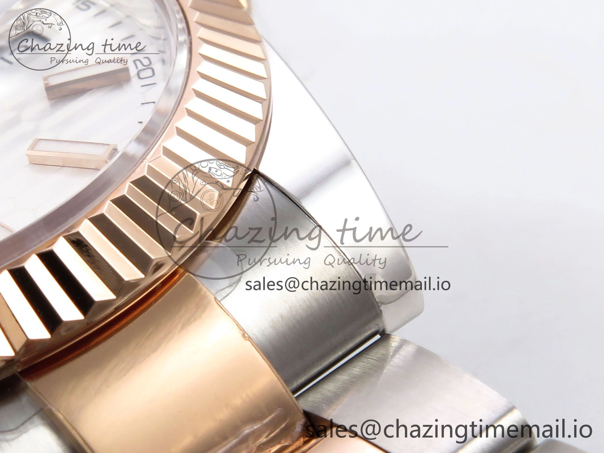 DateJust 41 126331 ARF 1:1 Best Edition 904L Steel Silver Textured Dial on SS RG Oyster Bracelet SH3235（Gain Weight）
