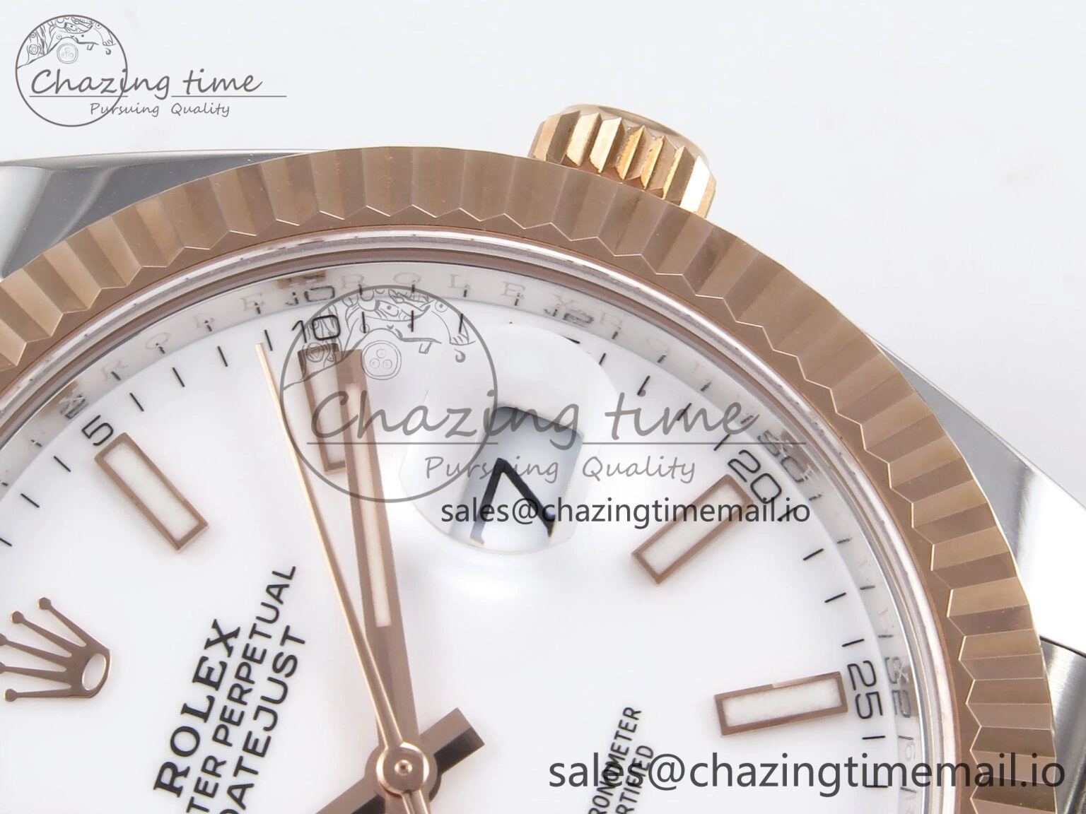 DateJust 41 126331 ARF 1:1 Best Edition 904L Steel White Dial on SS RG Jubilee Bracelet SH3235（Gain Weight）