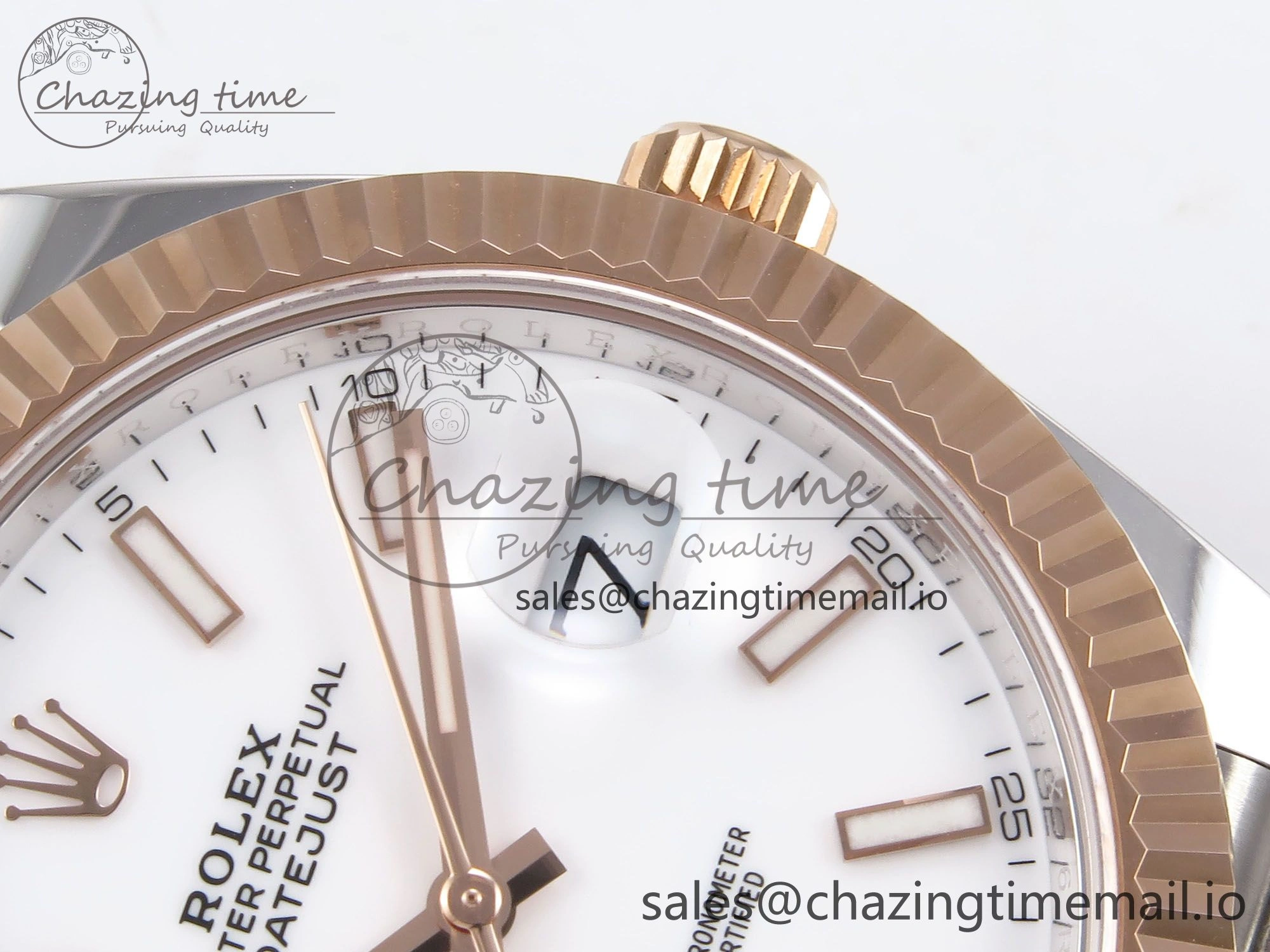 DateJust 41 126331 ARF 1:1 Best Edition 904L Steel White Dial on SS RG Jubilee Bracelet SH3235（Gain Weight）