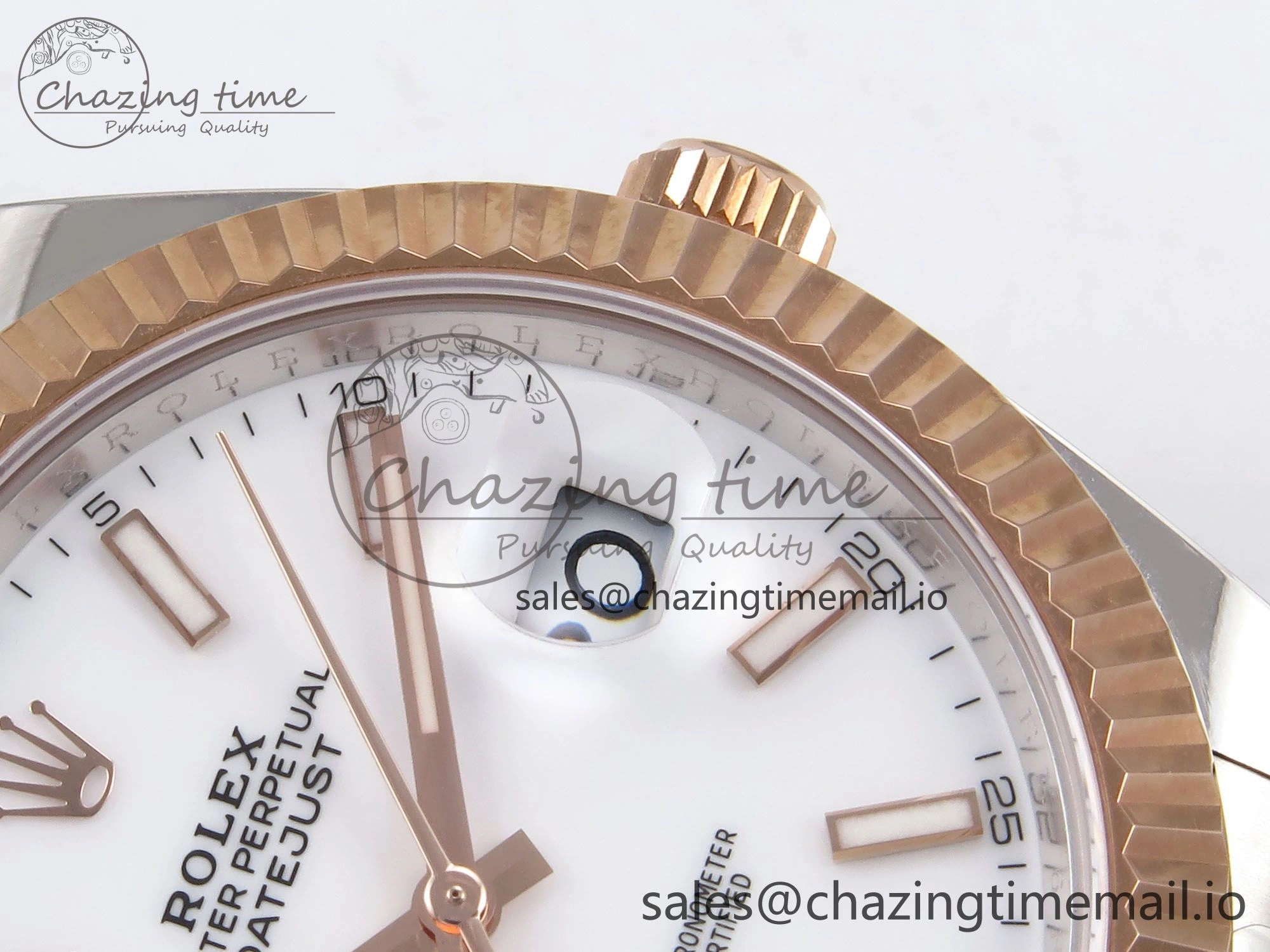 DateJust 41 126331 ARF 1:1 Best Edition 904L Steel White Dial on SS RG Oyster Bracelet SH3235（Gain Weight）