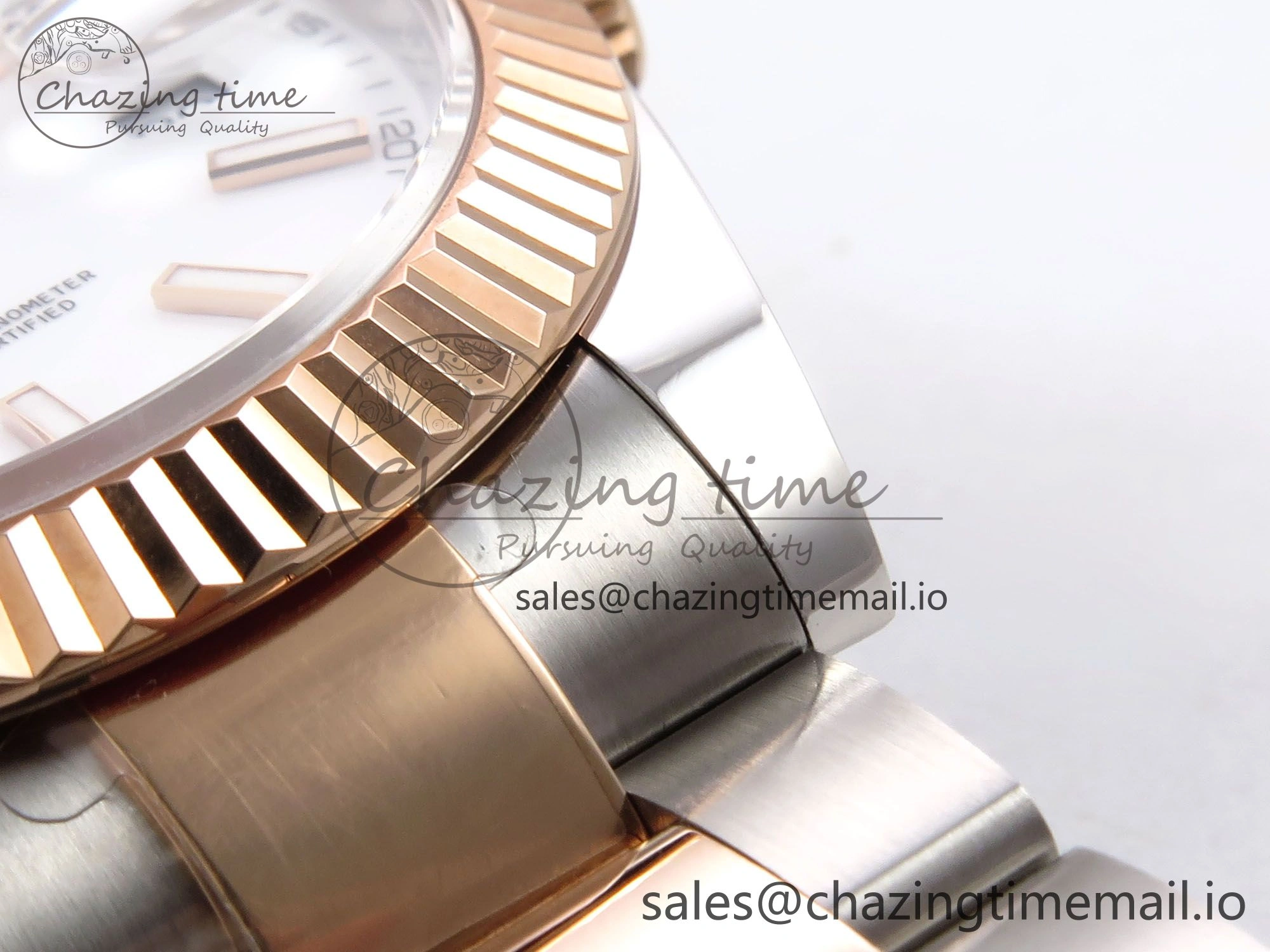 DateJust 41 126331 ARF 1:1 Best Edition 904L Steel White Dial on SS RG Oyster Bracelet SH3235（Gain Weight）