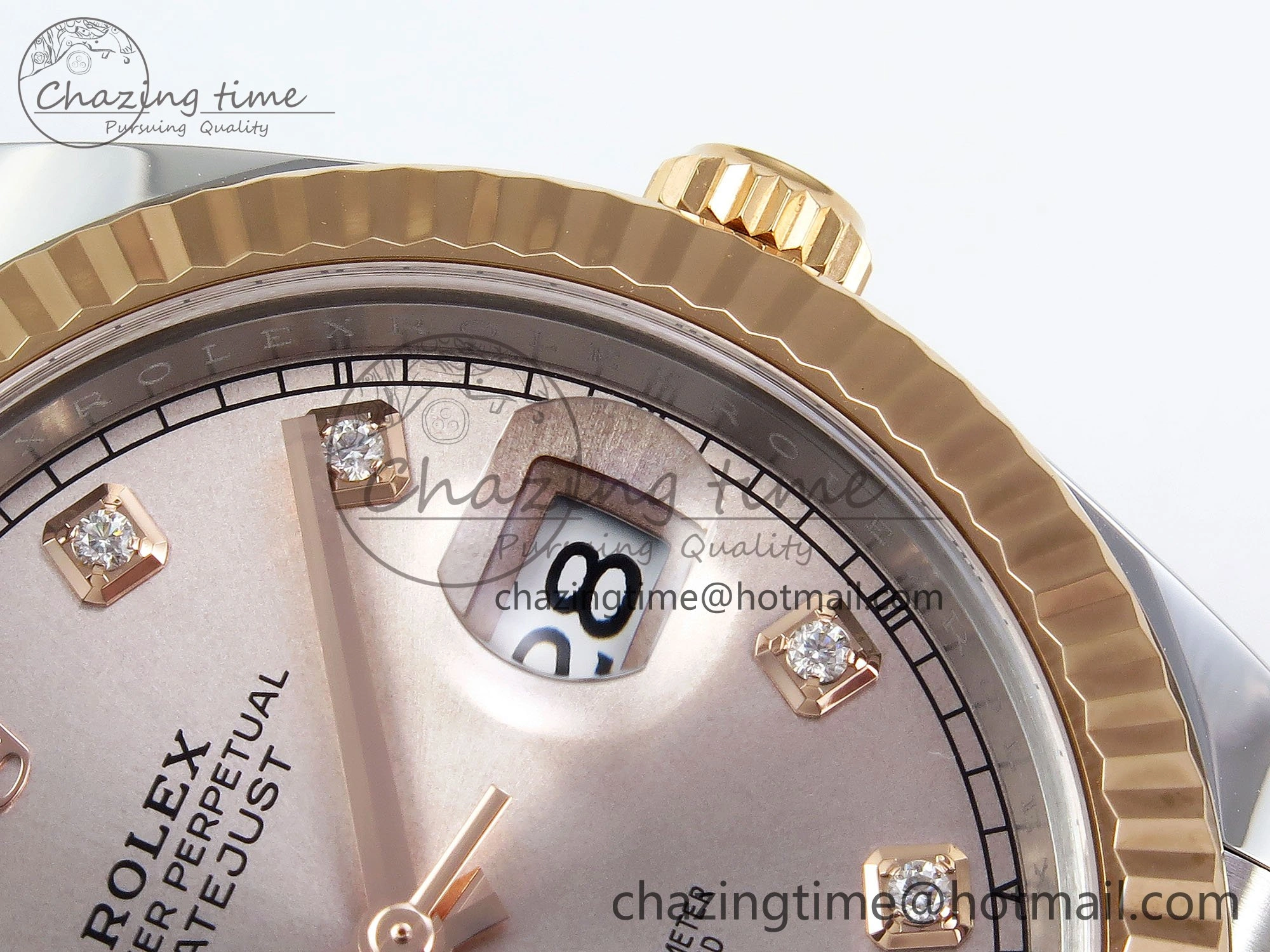 DateJust 41 126331 Clean 1:1 Best Edition 904L Steel RG Diamonds Dial on SS RG Jubilee Bracelet VR3235