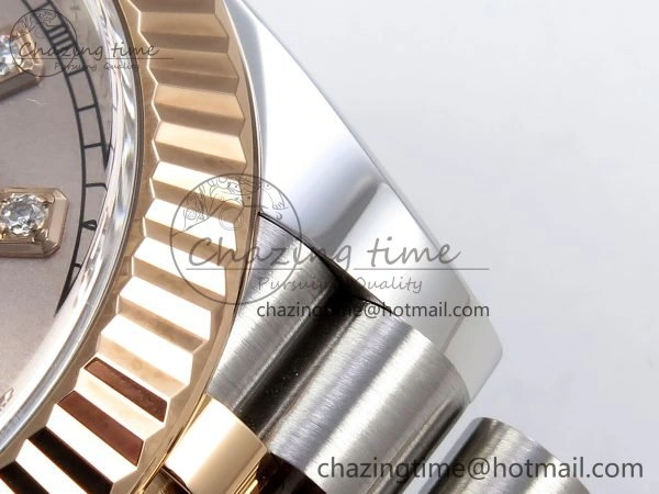 DateJust 41 126331 Clean 1:1 Best Edition 904L Steel RG Diamonds Dial on SS RG Jubilee Bracelet VR3235
