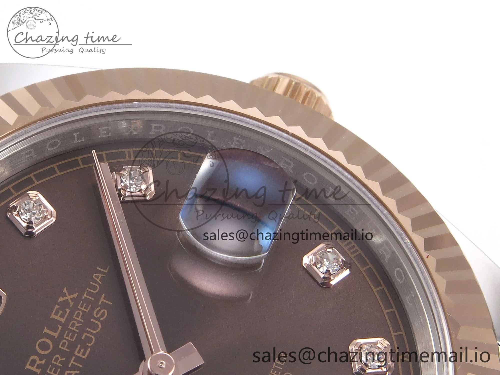DateJust 41 126331 EWEF Best Edition Brown Diamonds Dial on SS RG Jubilee Bracelet A3235