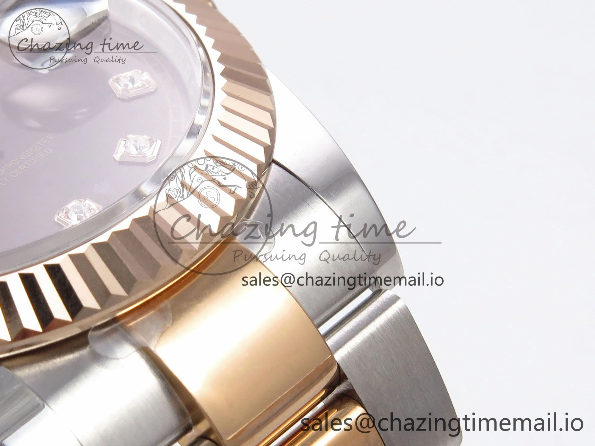 DateJust 41 126331 EWEF Best Edition Brown Diamonds Dial on SS RG Oyster Bracelet A3235
