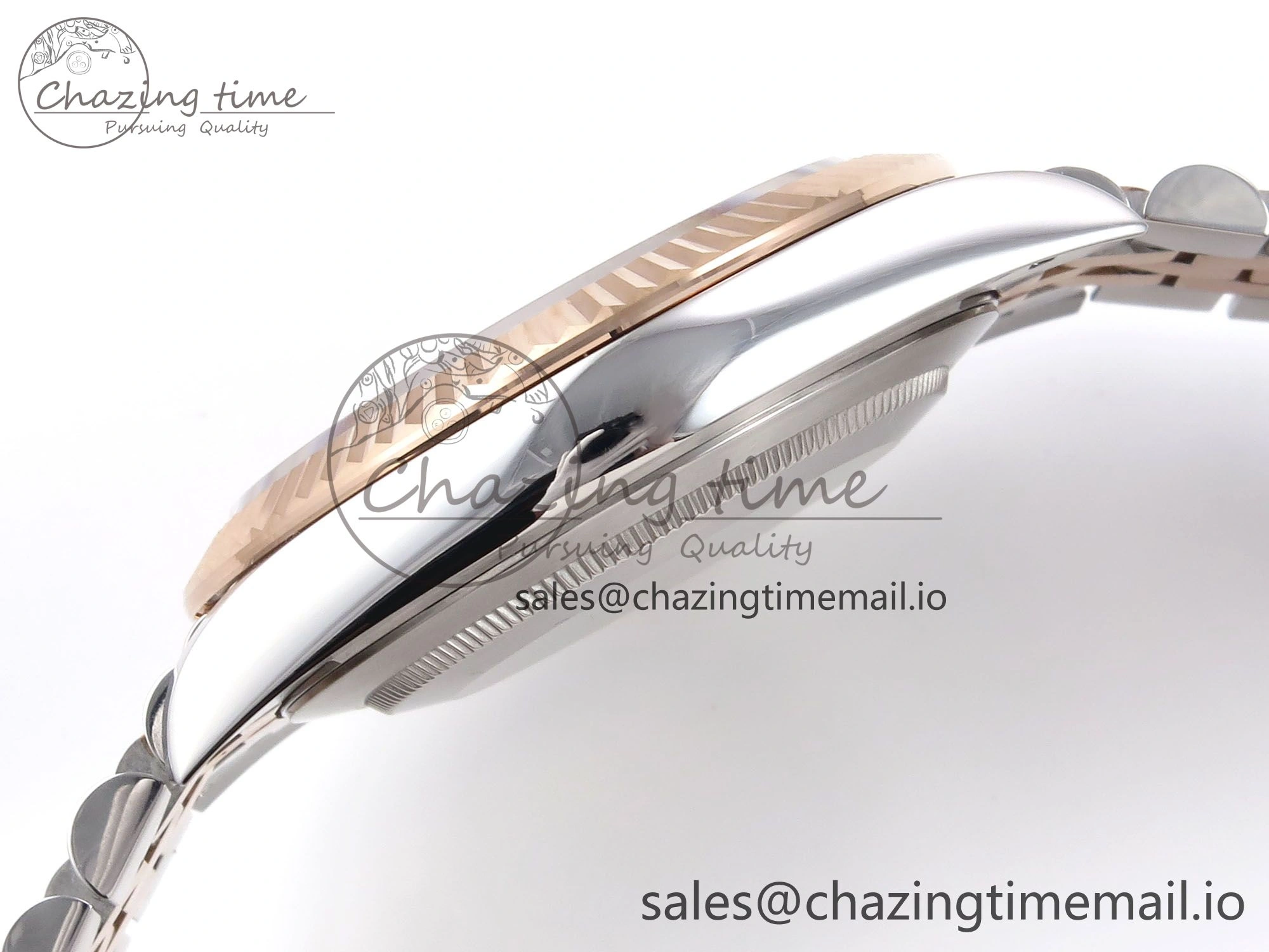 DateJust 41 126331 EWEF Best Edition Gray Textured Dial on SS RG Jubilee Bracelet A3235
