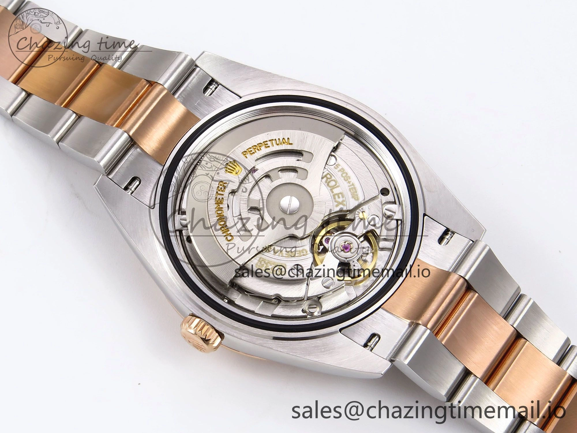 DateJust 41 126331 EWEF Best Edition Gray Textured Dial on SS RG Oyster Bracelet A3235