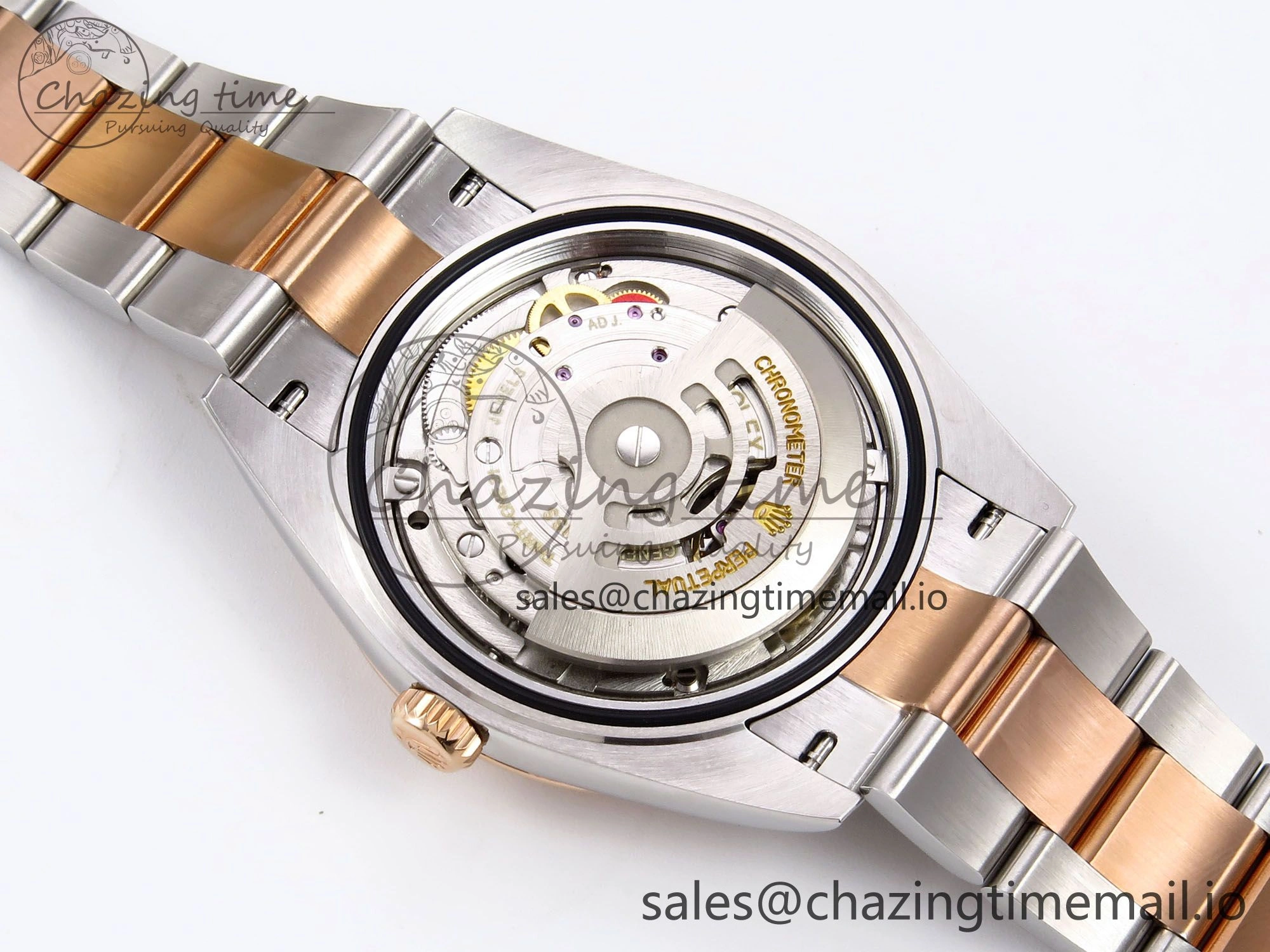 DateJust 41 126331 EWEF Best Edition Gray Textured Dial on SS RG Oyster Bracelet A3235