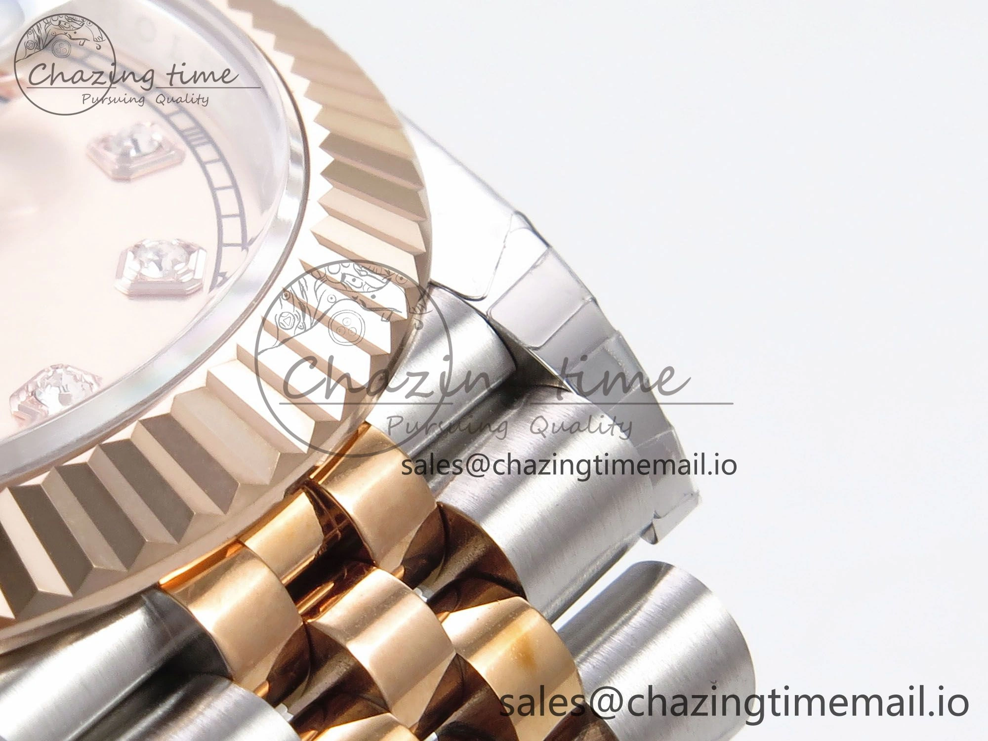 DateJust 41 126331 EWEF Best Edition RG Diamonds Dial on SS RG Jubilee Bracelet A3235