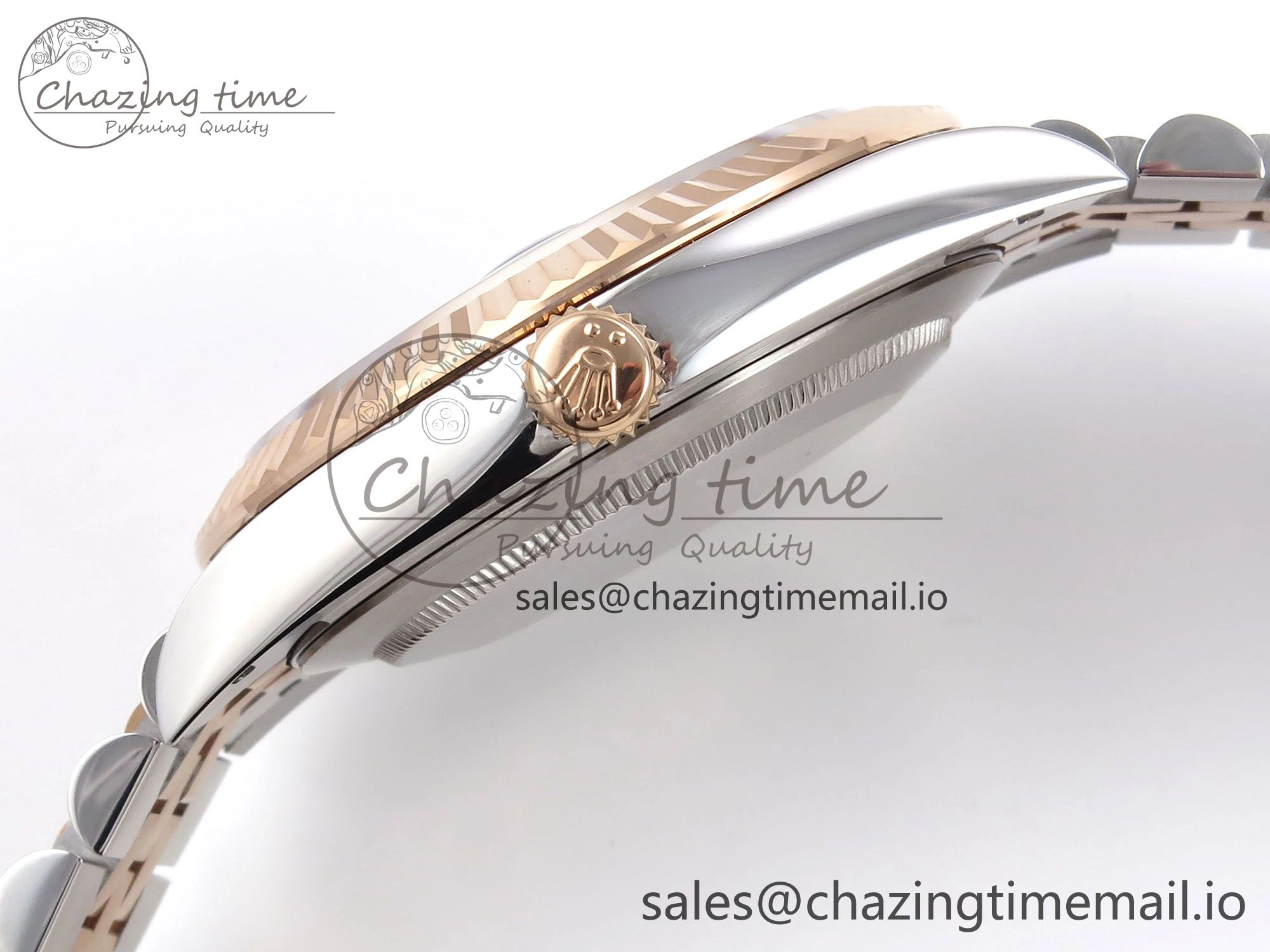 DateJust 41 126331 EWEF Best Edition Silver Textured Dial on SS RG Jubilee Bracelet A3235