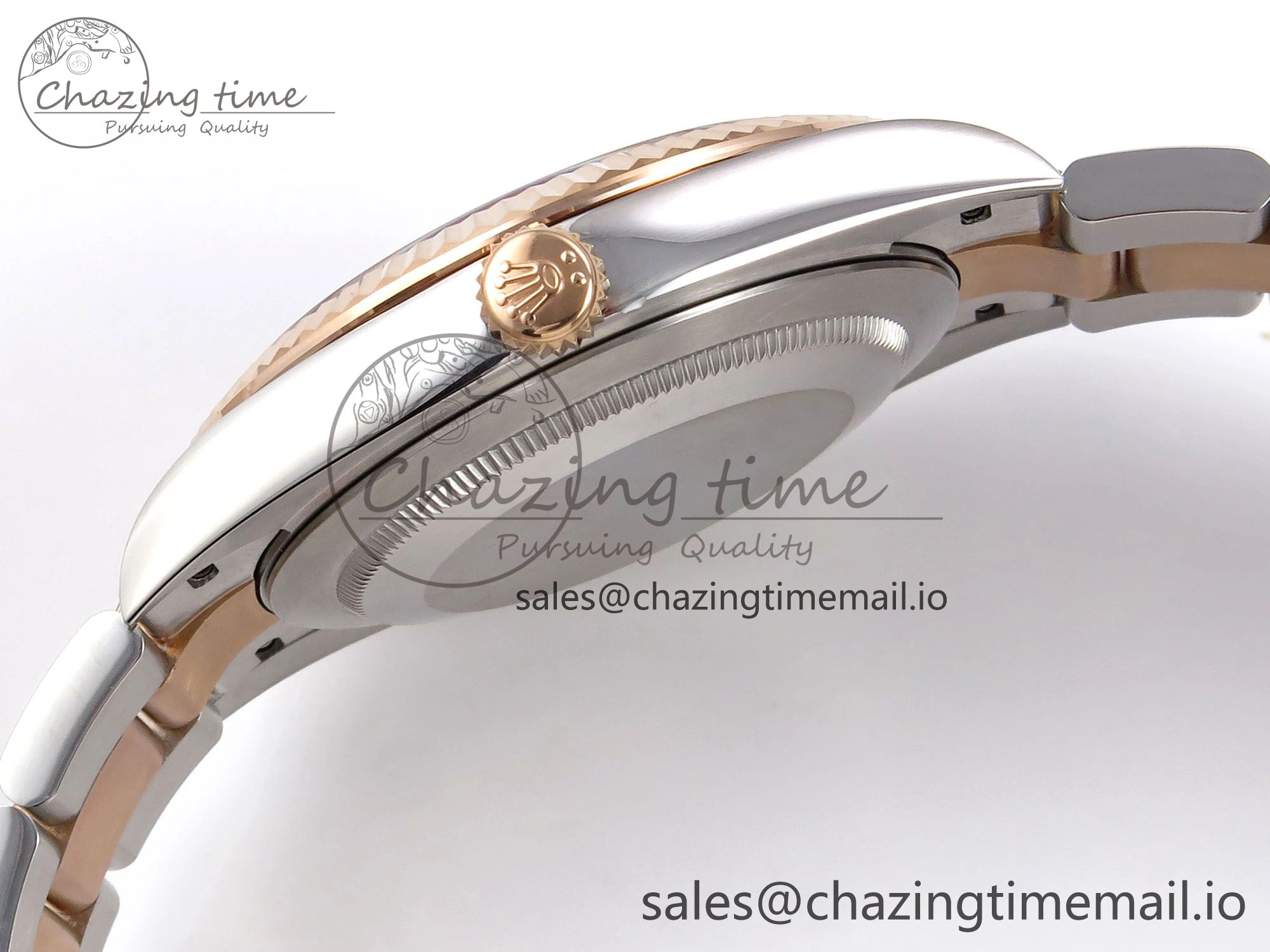 DateJust 41 126331 EWEF Best Edition Silver Textured Dial on SS RG Oyster Bracelet A3235