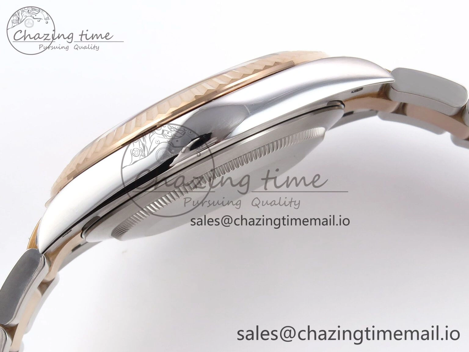 DateJust 41 126331 EWEF Best Edition Silver Textured Dial on SS RG Oyster Bracelet A3235