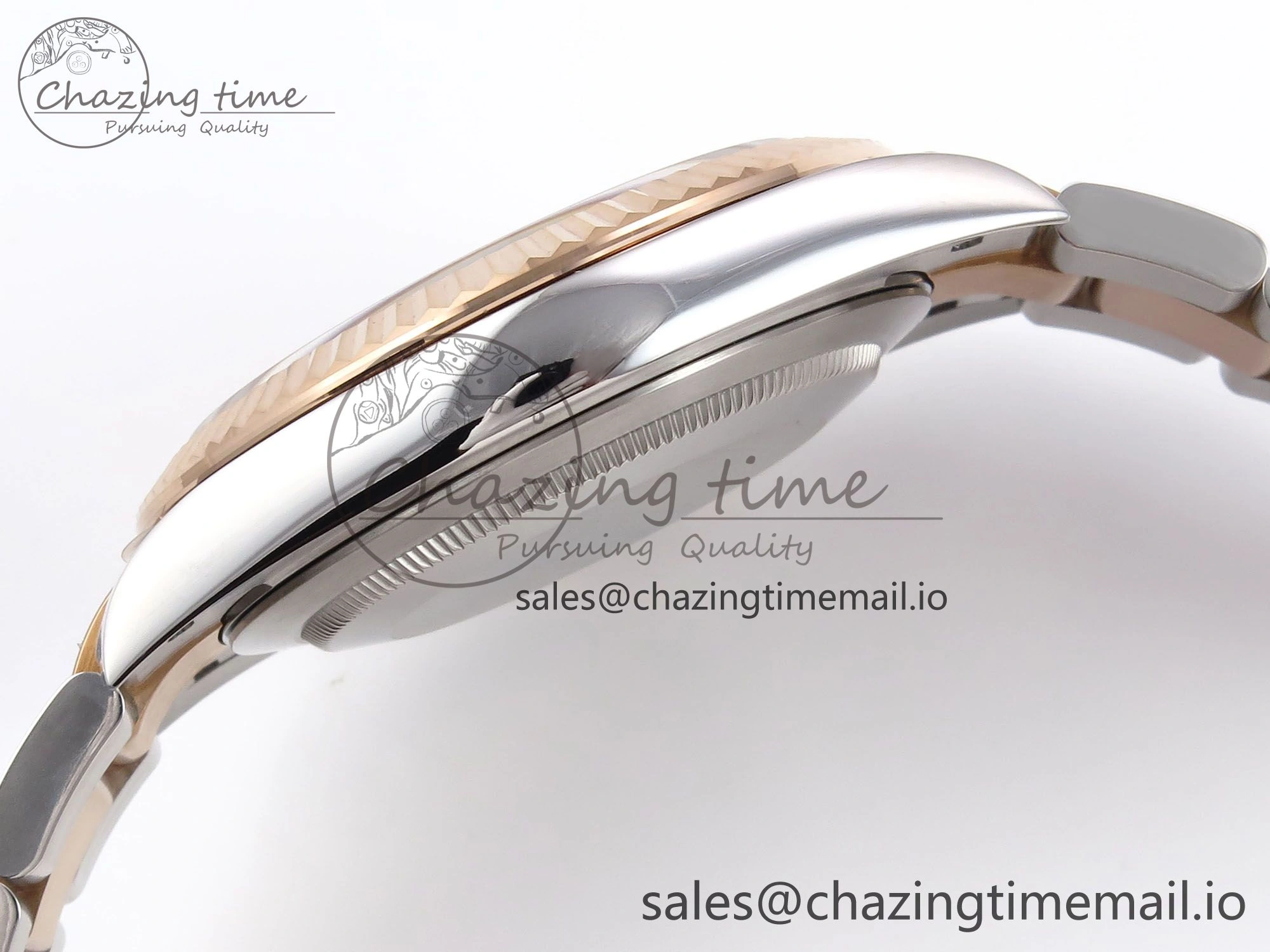 DateJust 41 126331 EWEF Best Edition Silver Textured Dial on SS RG Oyster Bracelet A3235