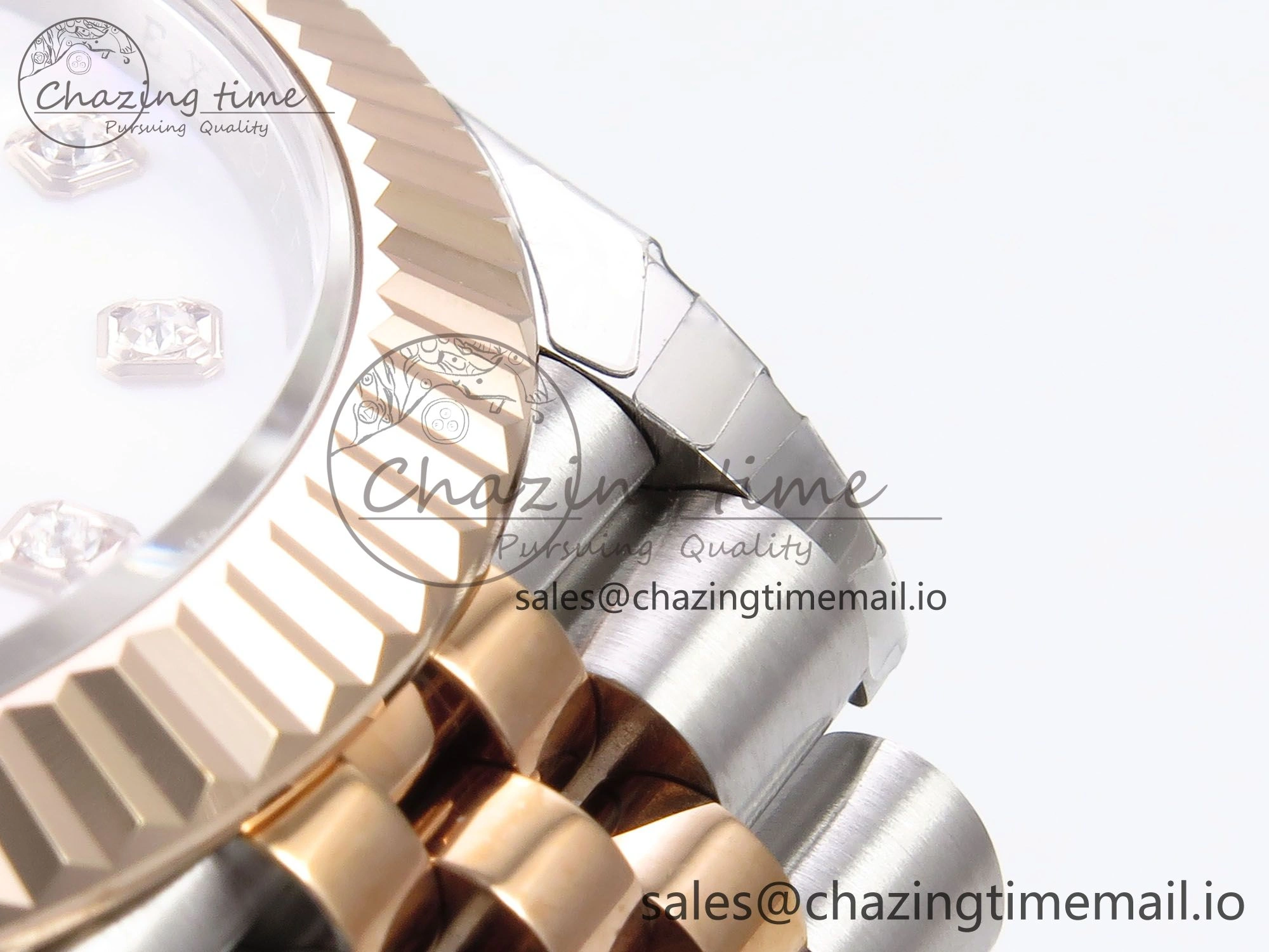 DateJust 41 126331 EWEF Best Edition White MOP Dial on SS RG Jubilee Bracelet A3235