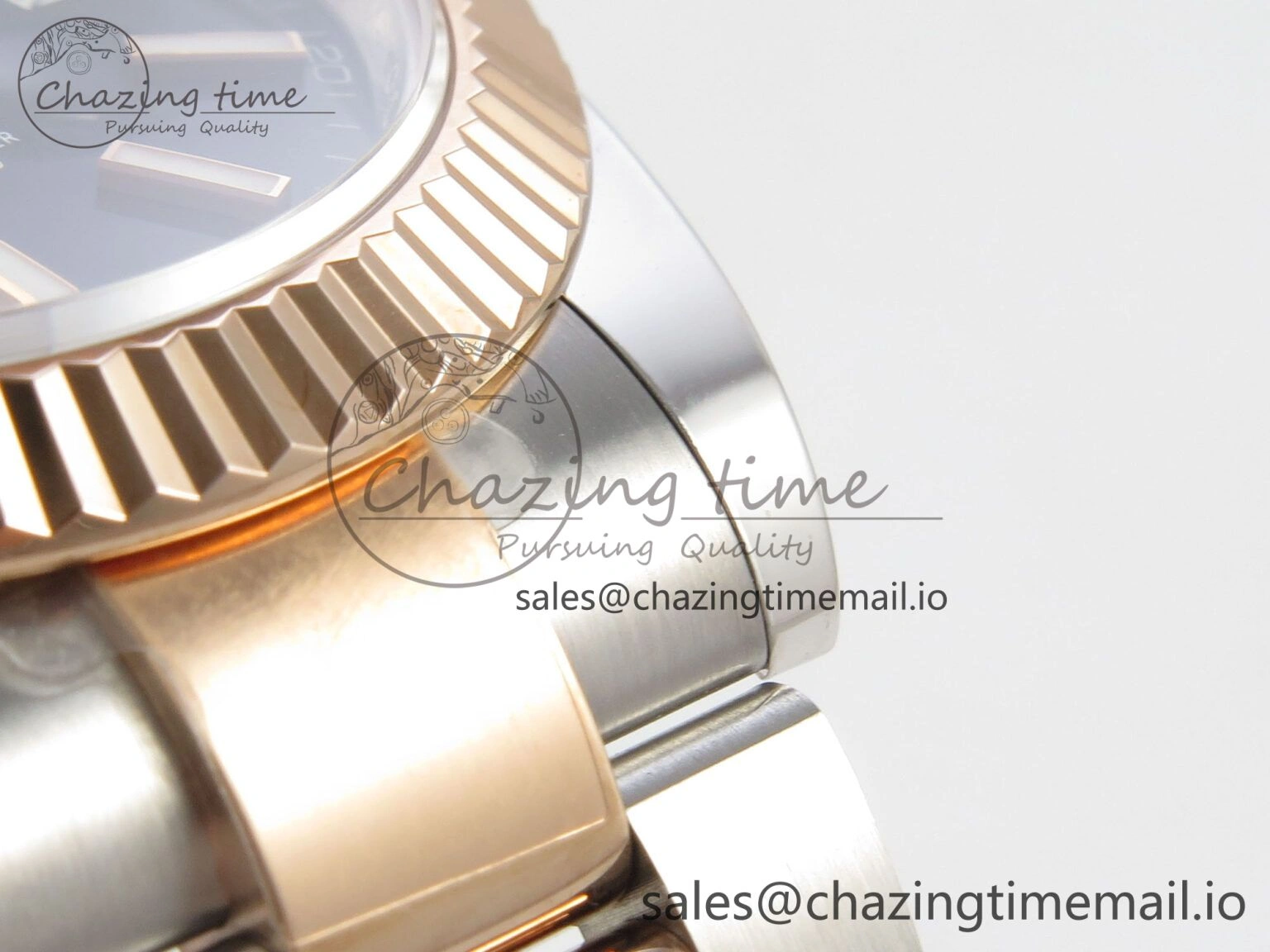 DateJust 41 126331 SS RG ARF 1:1 Best Edition Black Stick Dial on Oyster Bracelet SH3235 (Weighted)