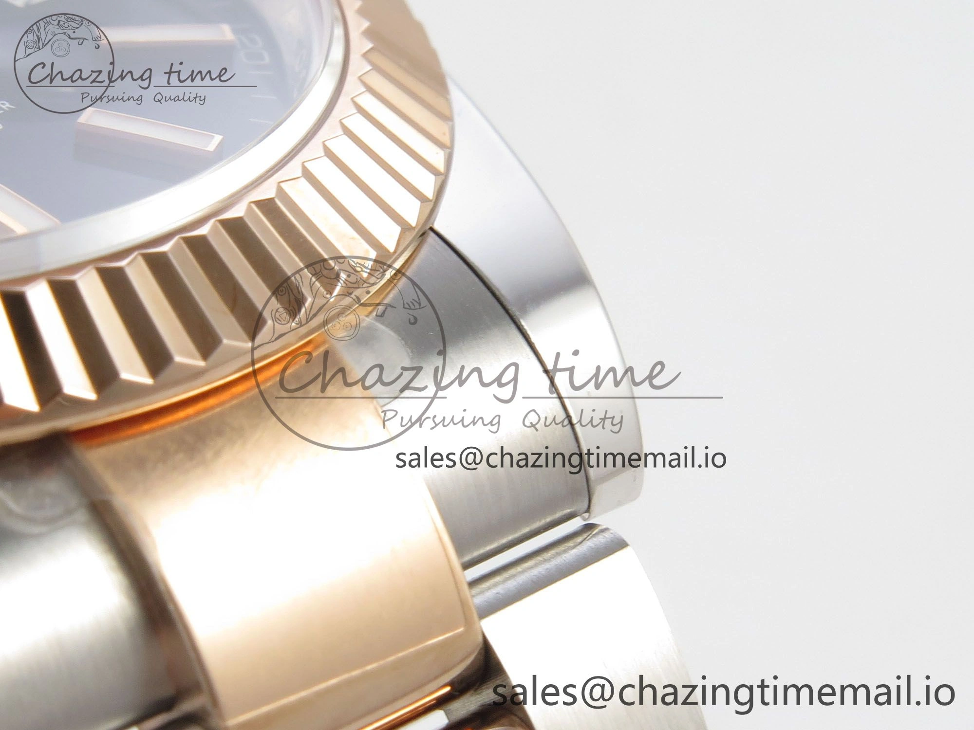 DateJust 41 126331 SS RG ARF 1:1 Best Edition Black Stick Dial on Oyster Bracelet SH3235 (Weighted)