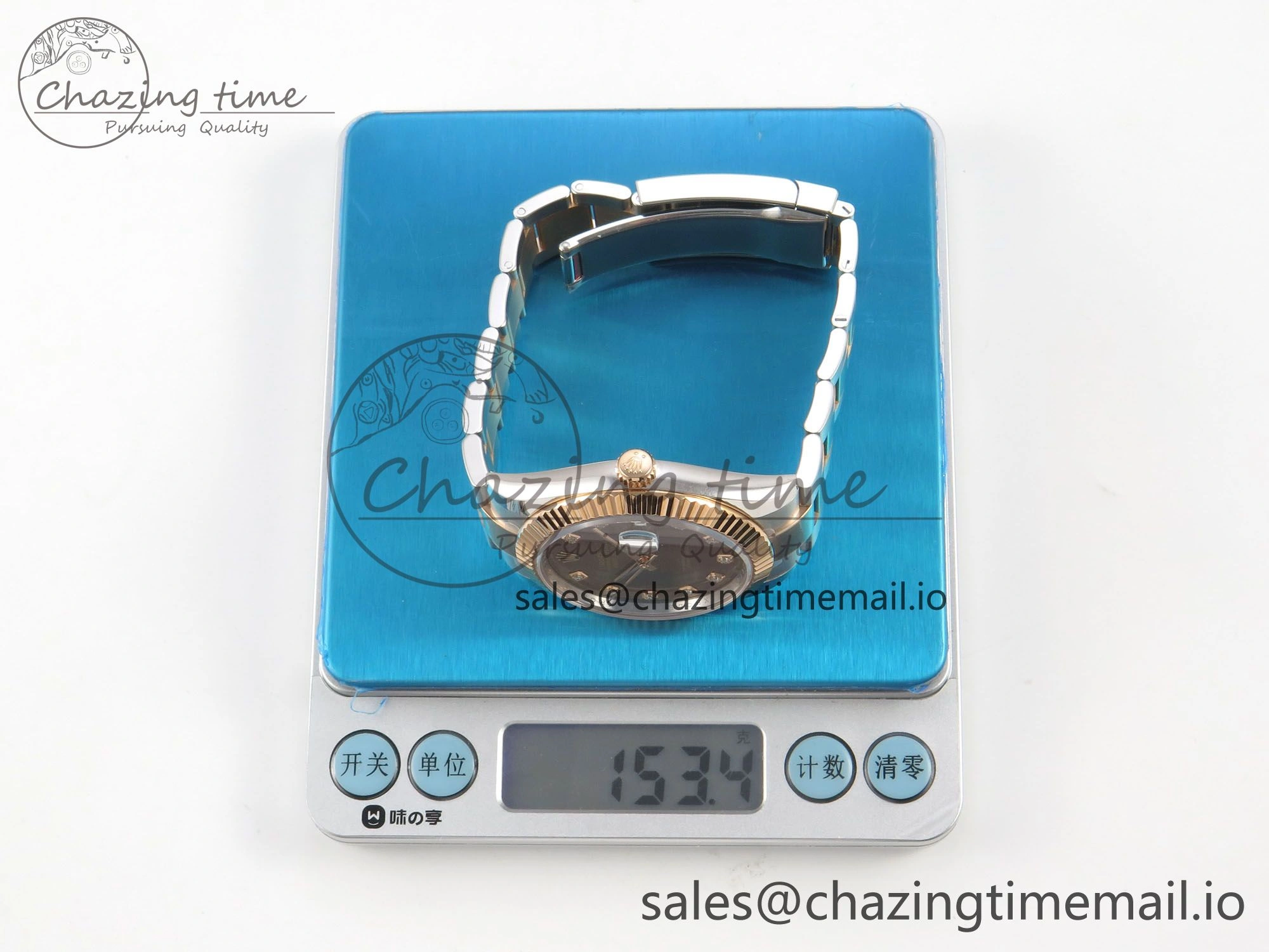 DateJust 41 126331 SS RG ARF 1:1 Best Edition Brown Diamonds Dial on Oyster Bracelet SH3235 (Weighted)