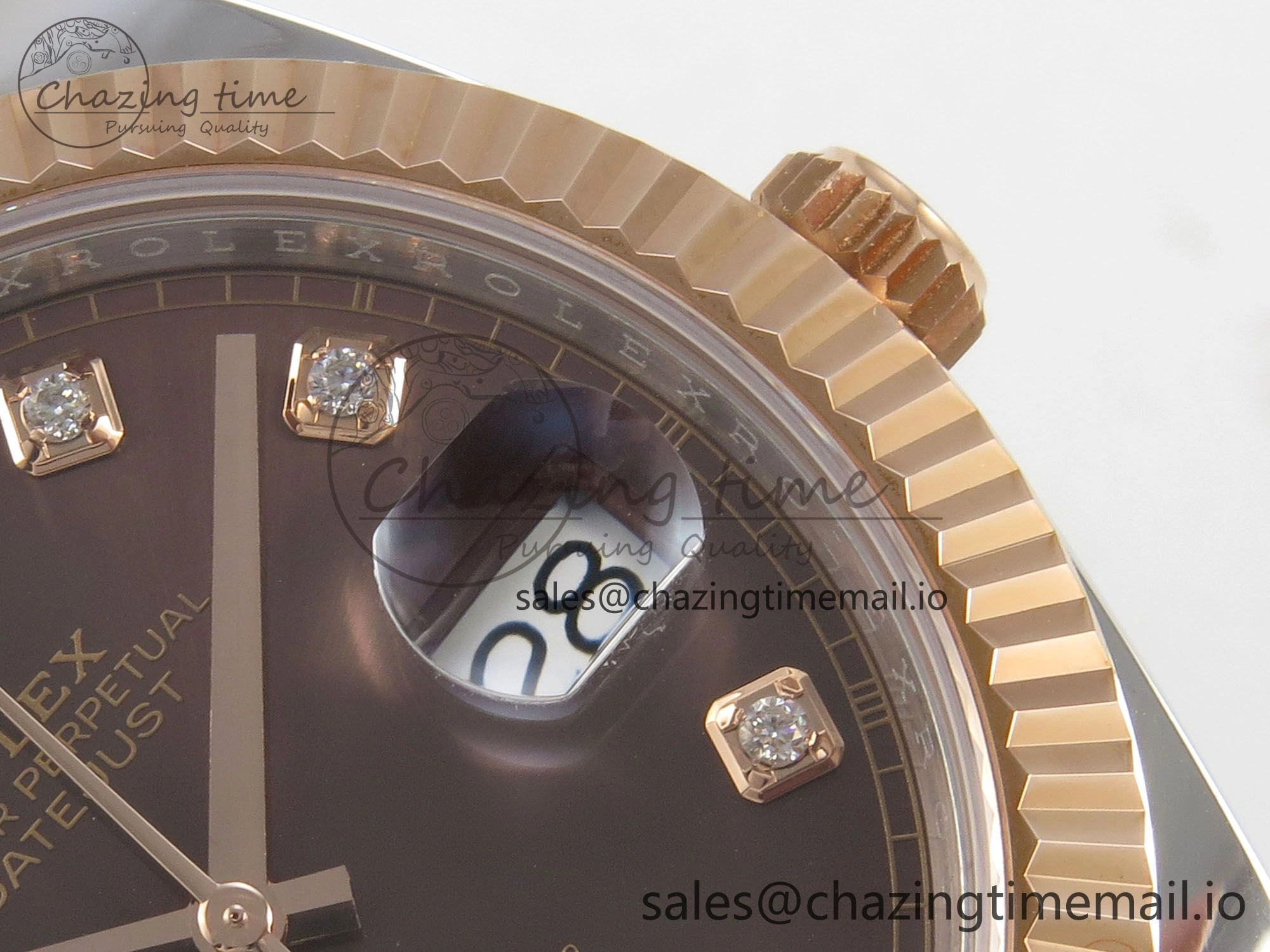 DateJust 41 126331 SS RG ARF 1:1 Best Edition Brown Diaomonds Dial on Jubilee Bracelet SH3235 (Weighted)