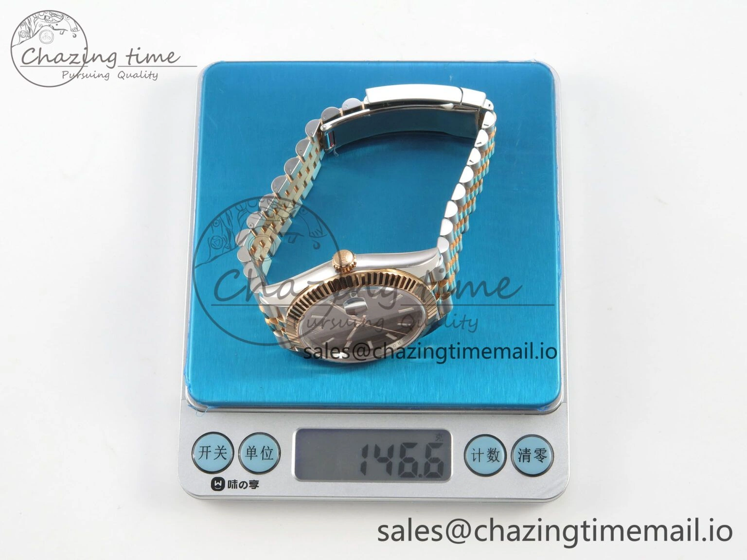 DateJust 41 126331 SS RG ARF 1:1 Best Edition Brown Stick Dial on Jubilee Bracelet SH3235 (Weighted)