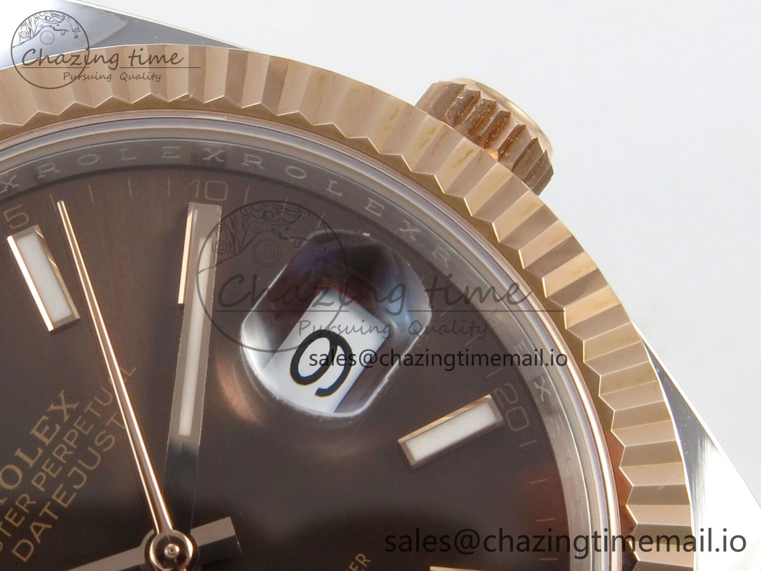 DateJust 41 126331 SS RG ARF 1:1 Best Edition Brown Stick Dial on Jubilee Bracelet SH3235 (Weighted)