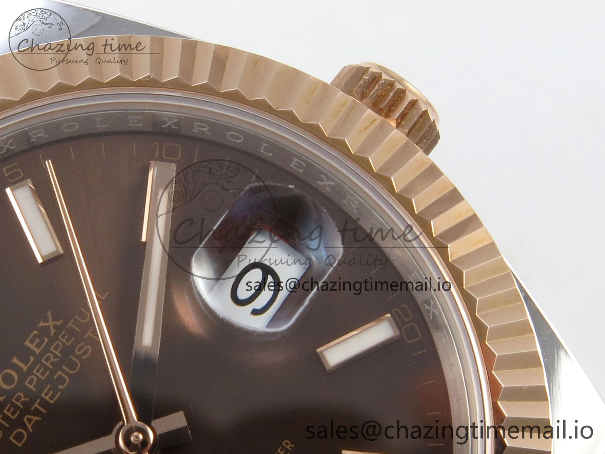 DateJust 41 126331 SS RG ARF 1:1 Best Edition Brown Stick Dial on Jubilee Bracelet SH3235 (Weighted)