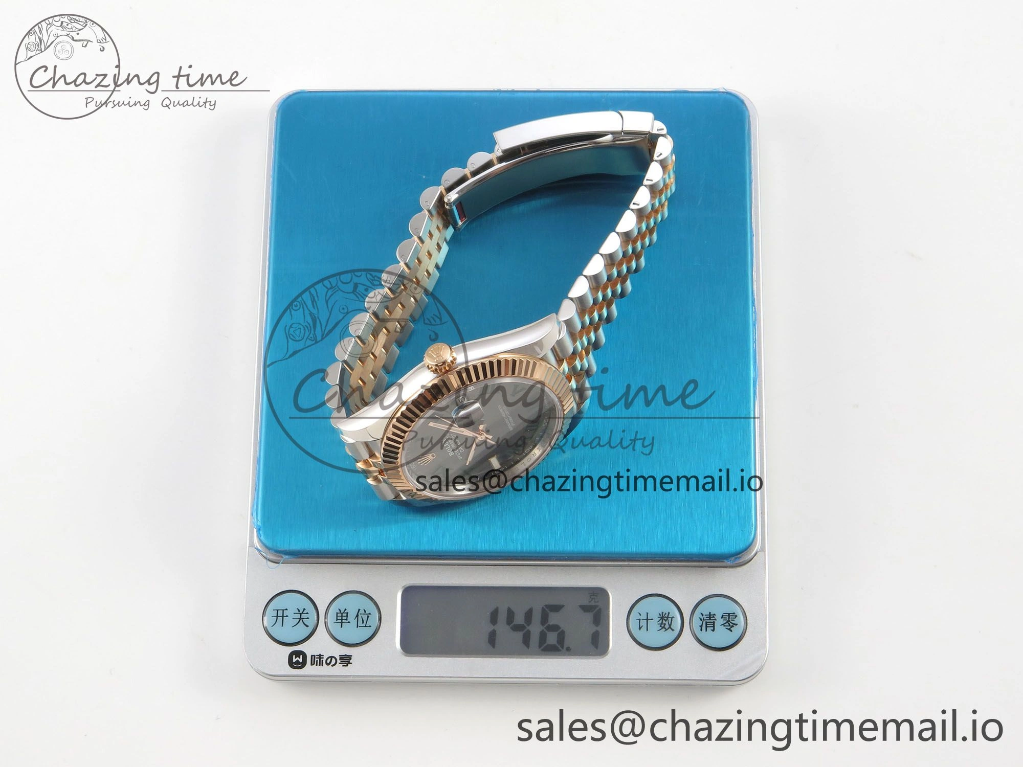DateJust 41 126331 SS RG ARF 1:1 Best Edition Gray Roman Dial on Jubilee Bracelet SH3235 (Weighted)