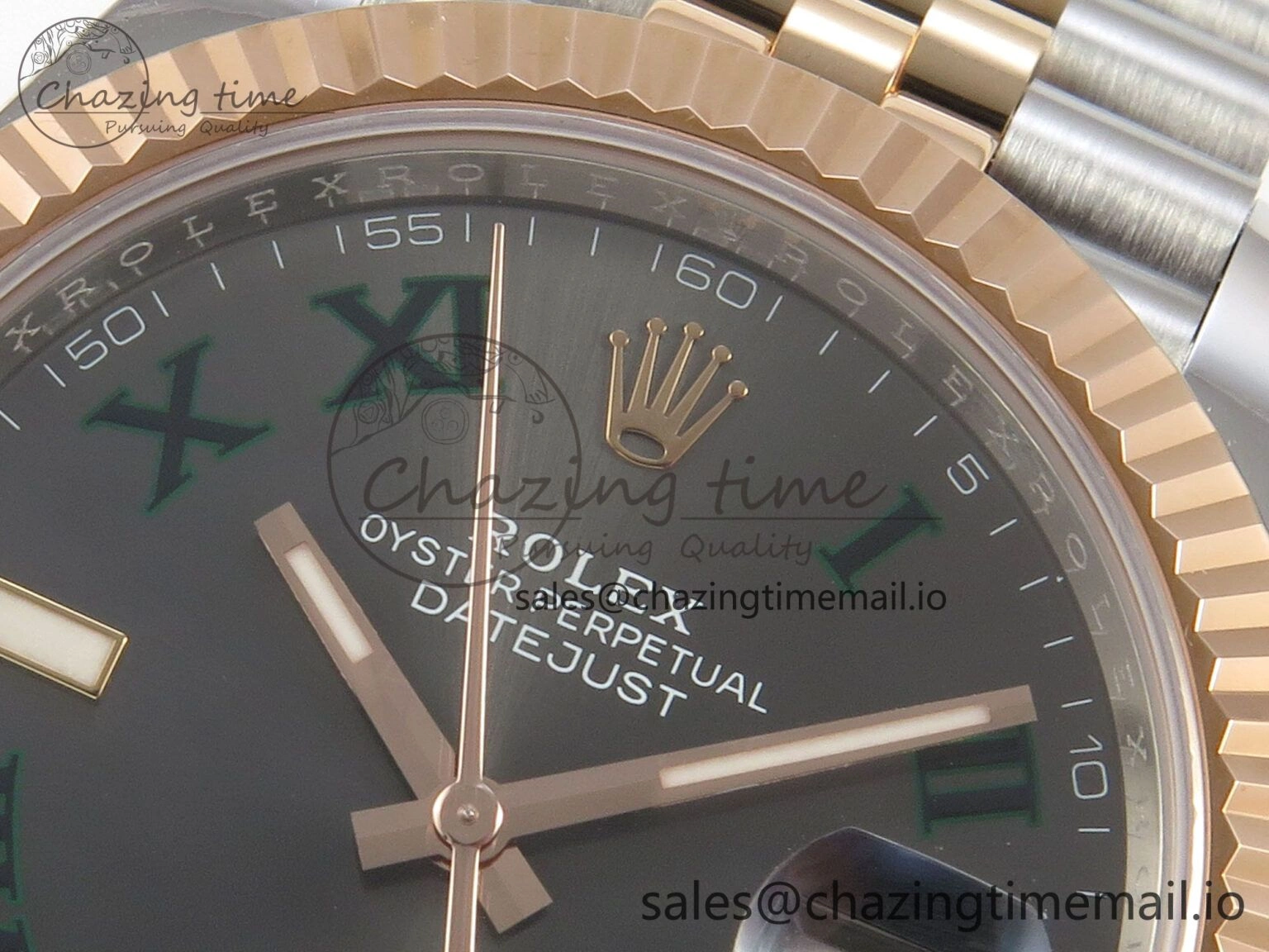 DateJust 41 126331 SS RG ARF 1:1 Best Edition Gray Roman Dial on Jubilee Bracelet SH3235 (Weighted)