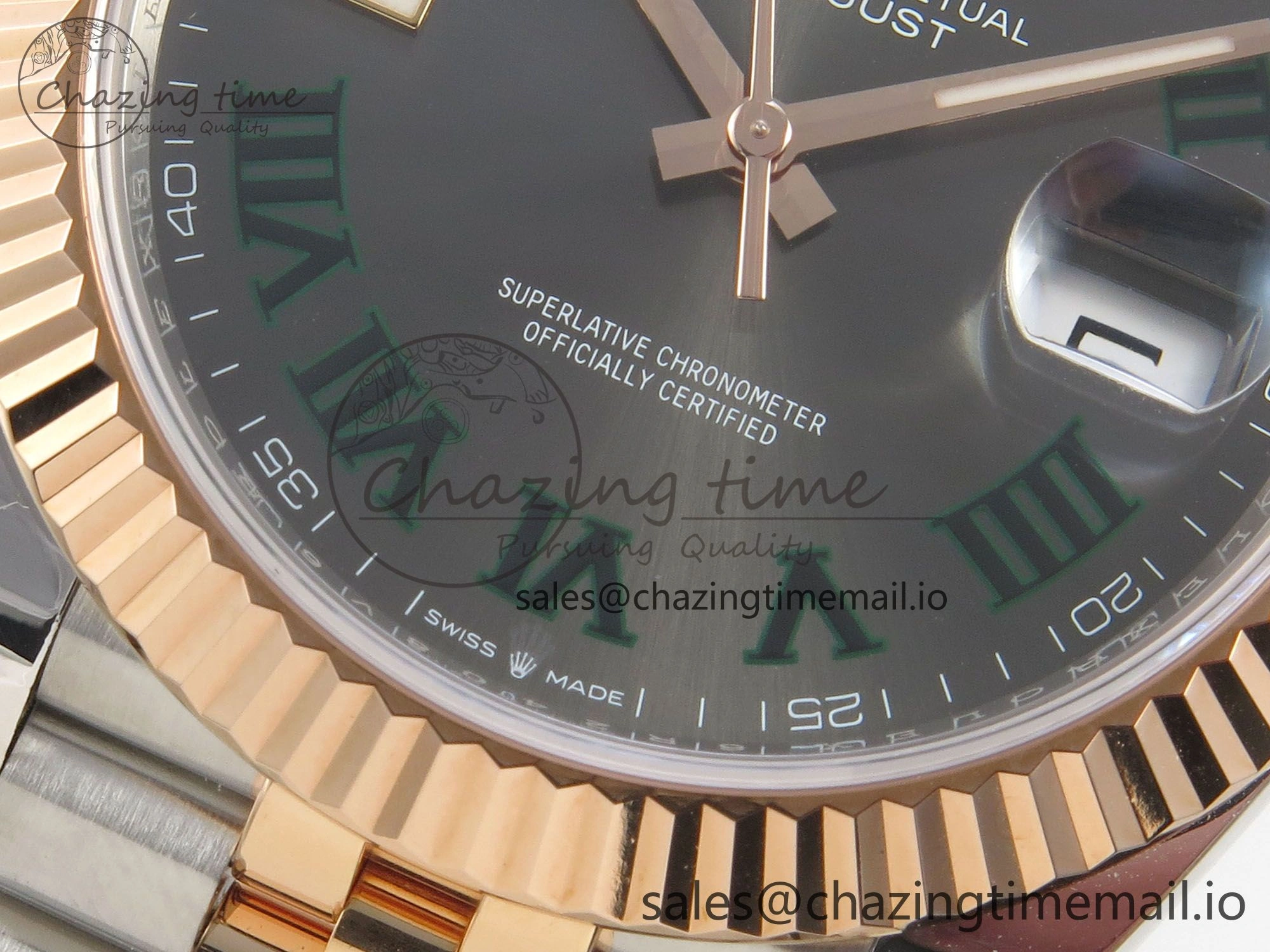 DateJust 41 126331 SS RG ARF 1:1 Best Edition Gray Roman Dial on Jubilee Bracelet SH3235 (Weighted)