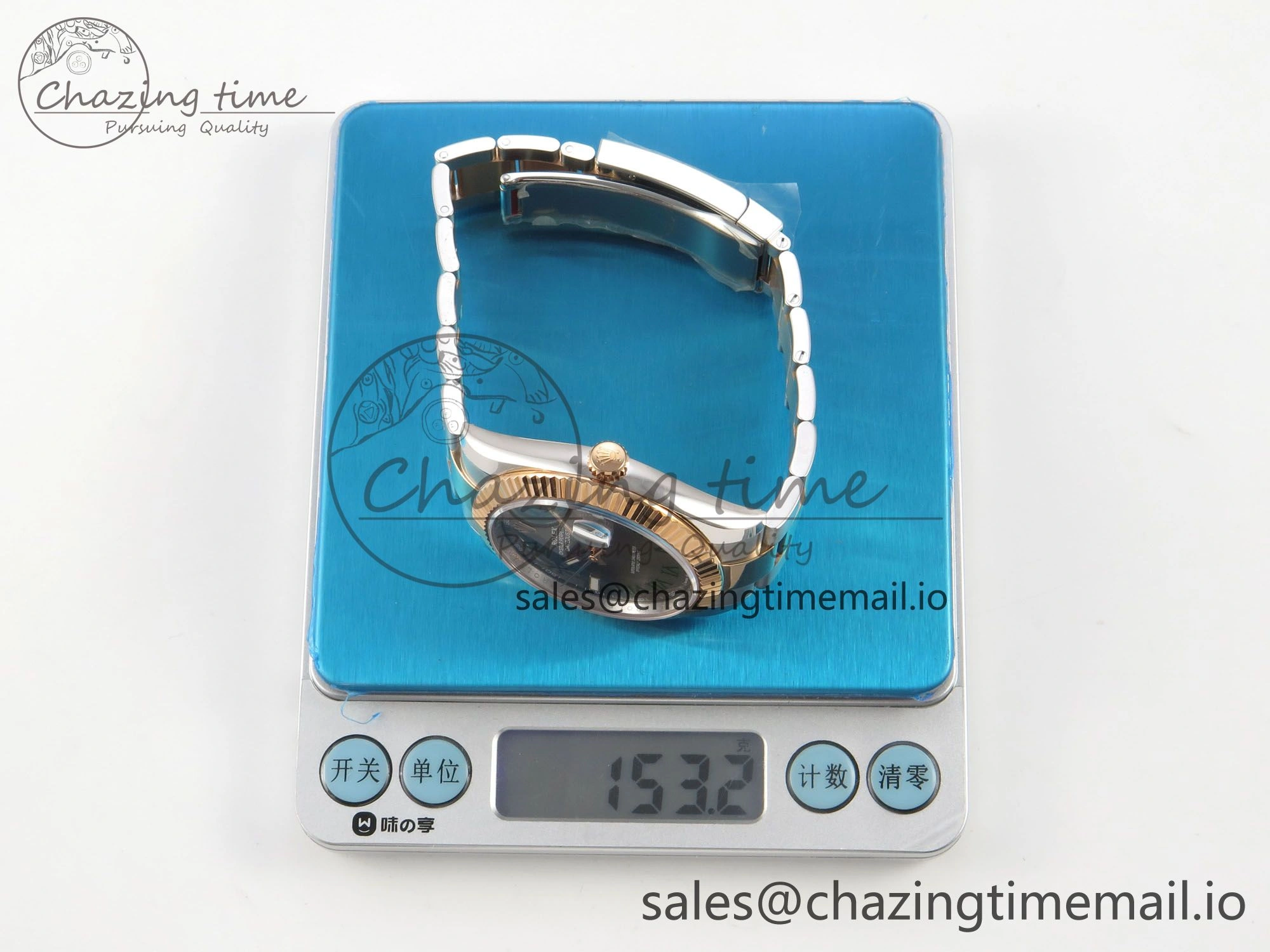 DateJust 41 126331 SS RG ARF 1:1 Best Edition Gray Roman Dial on Oyster Bracelet SH3235 (Weighted)