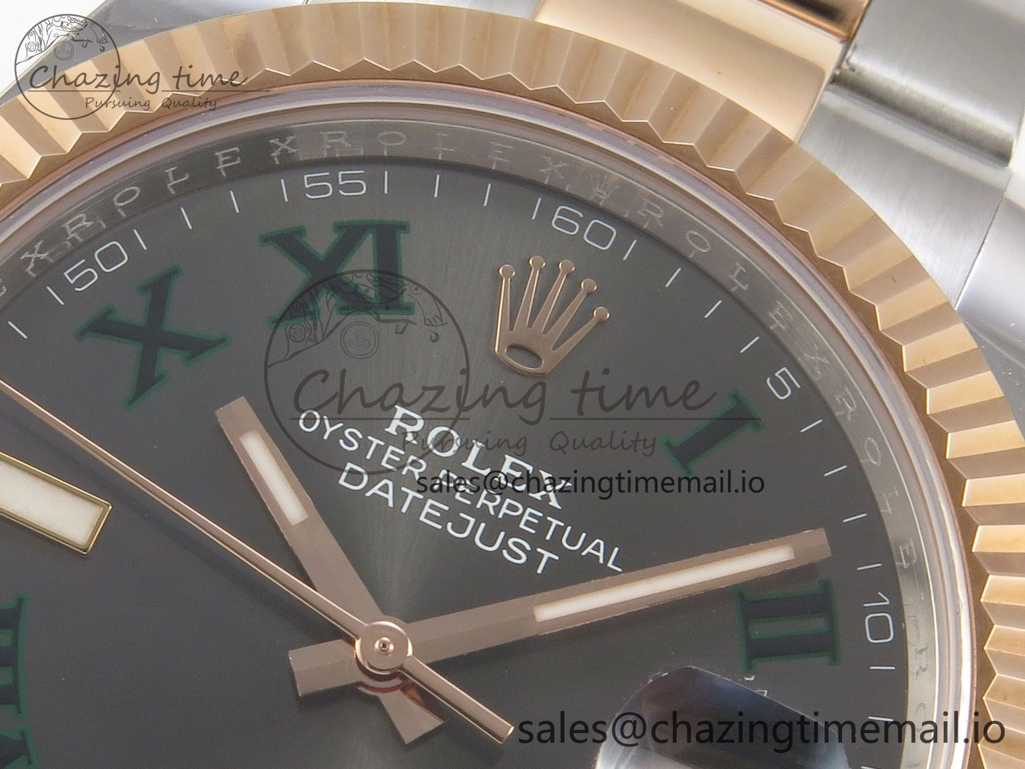 DateJust 41 126331 SS RG ARF 1:1 Best Edition Gray Roman Dial on Oyster Bracelet SH3235 (Weighted)