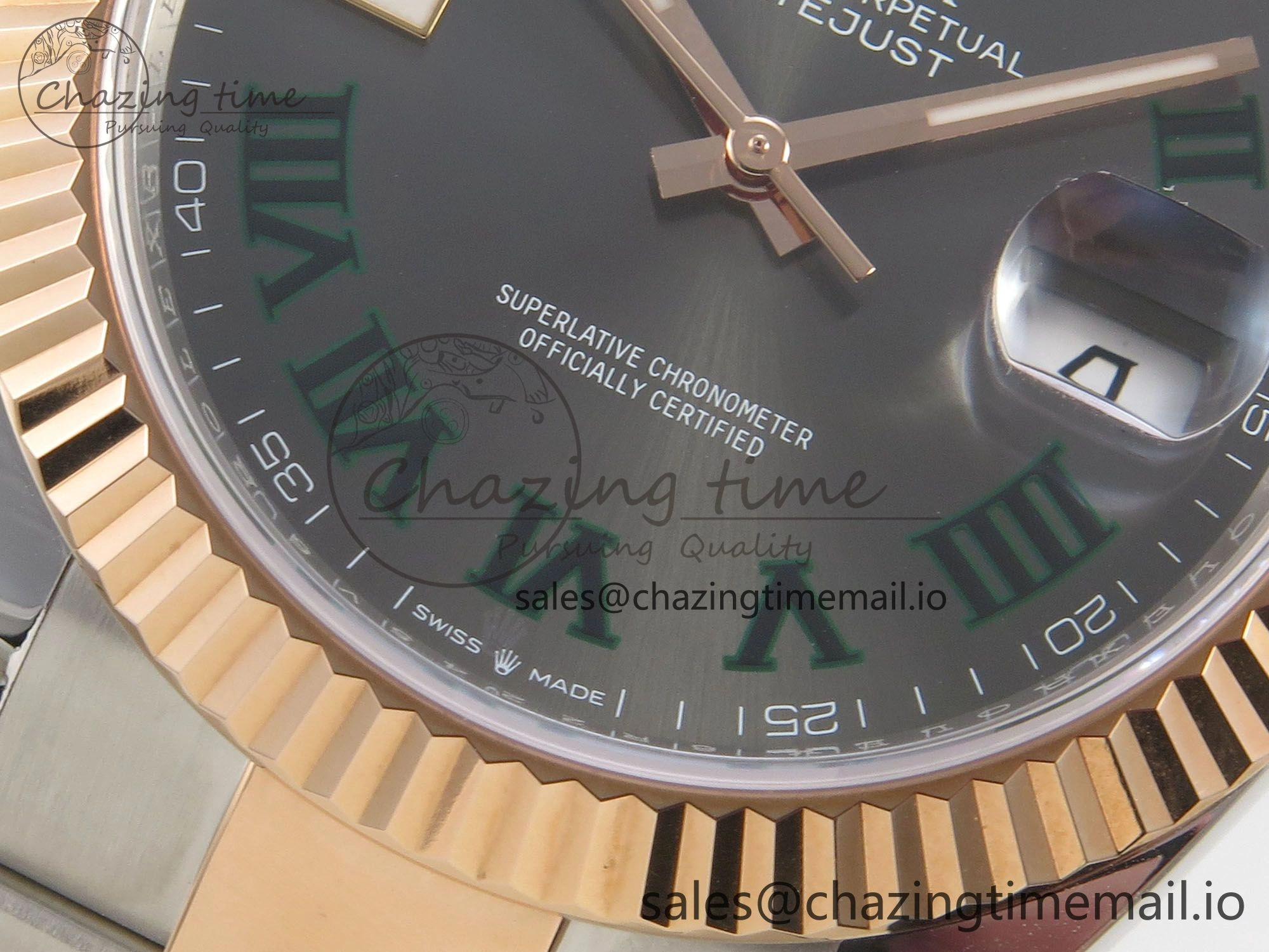 DateJust 41 126331 SS RG ARF 1:1 Best Edition Gray Roman Dial on Oyster Bracelet SH3235 (Weighted)