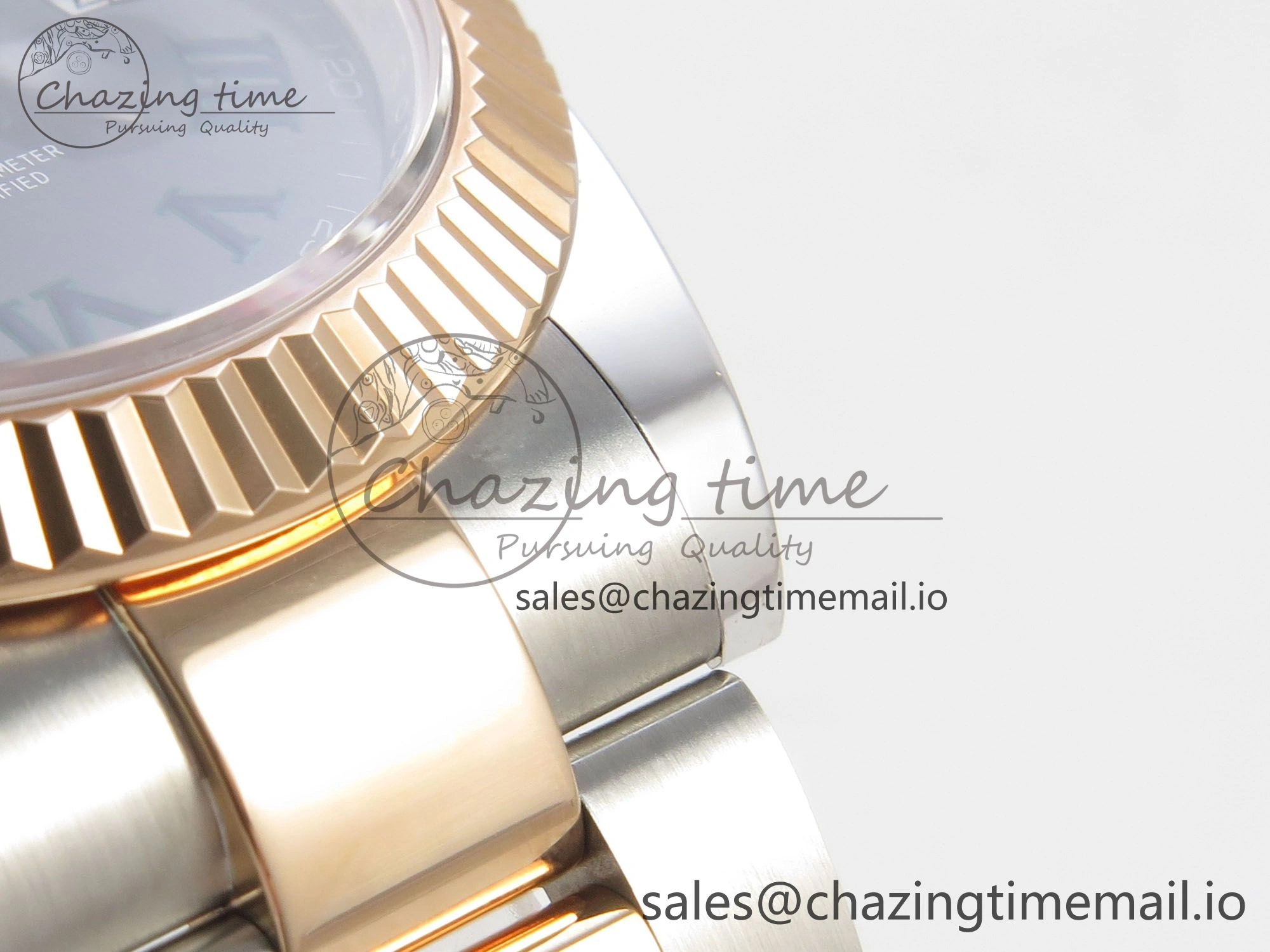 DateJust 41 126331 SS RG ARF 1:1 Best Edition Gray Roman Dial on Oyster Bracelet SH3235 (Weighted)