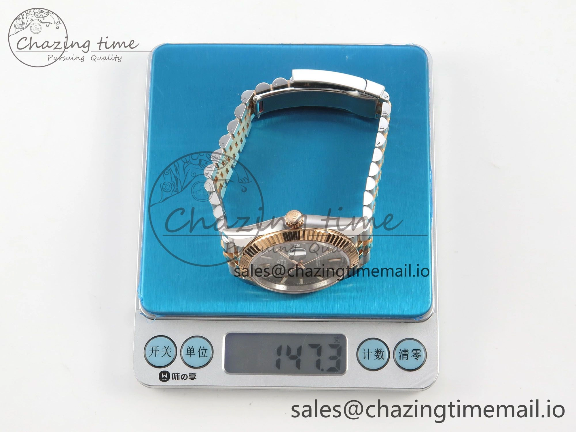 DateJust 41 126331 SS RG ARF 1:1 Best Edition Gray Texture Stick Dial on Jubilee Bracelet SH3235 (Weighted)