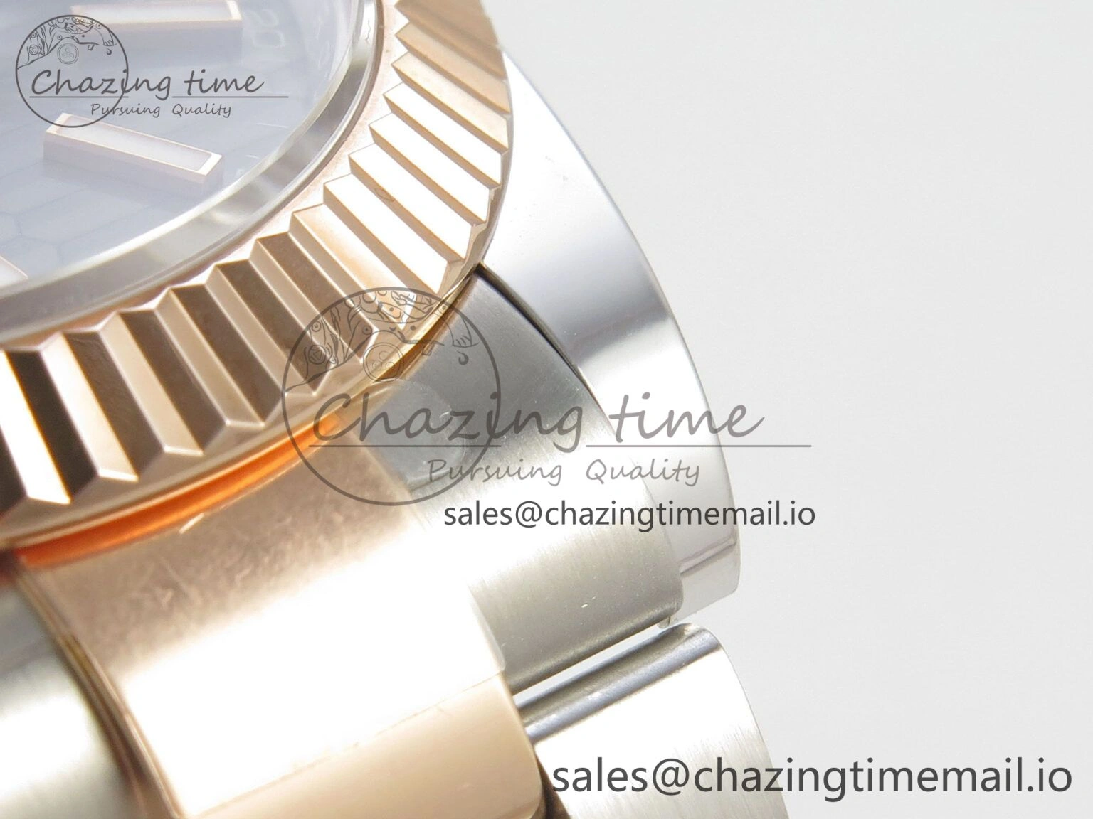 DateJust 41 126331 SS RG ARF 1:1 Best Edition Gray Texture Stick Dial on Oyster Bracelet SH3235 (Weighted)