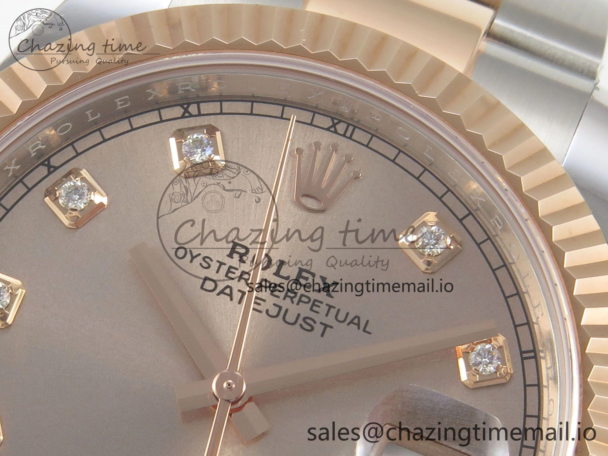 DateJust 41 126331 SS RG ARF 1:1 Best Edition RG Diamonds Dial on Oyster Bracelet SH3235 (Weighted)
