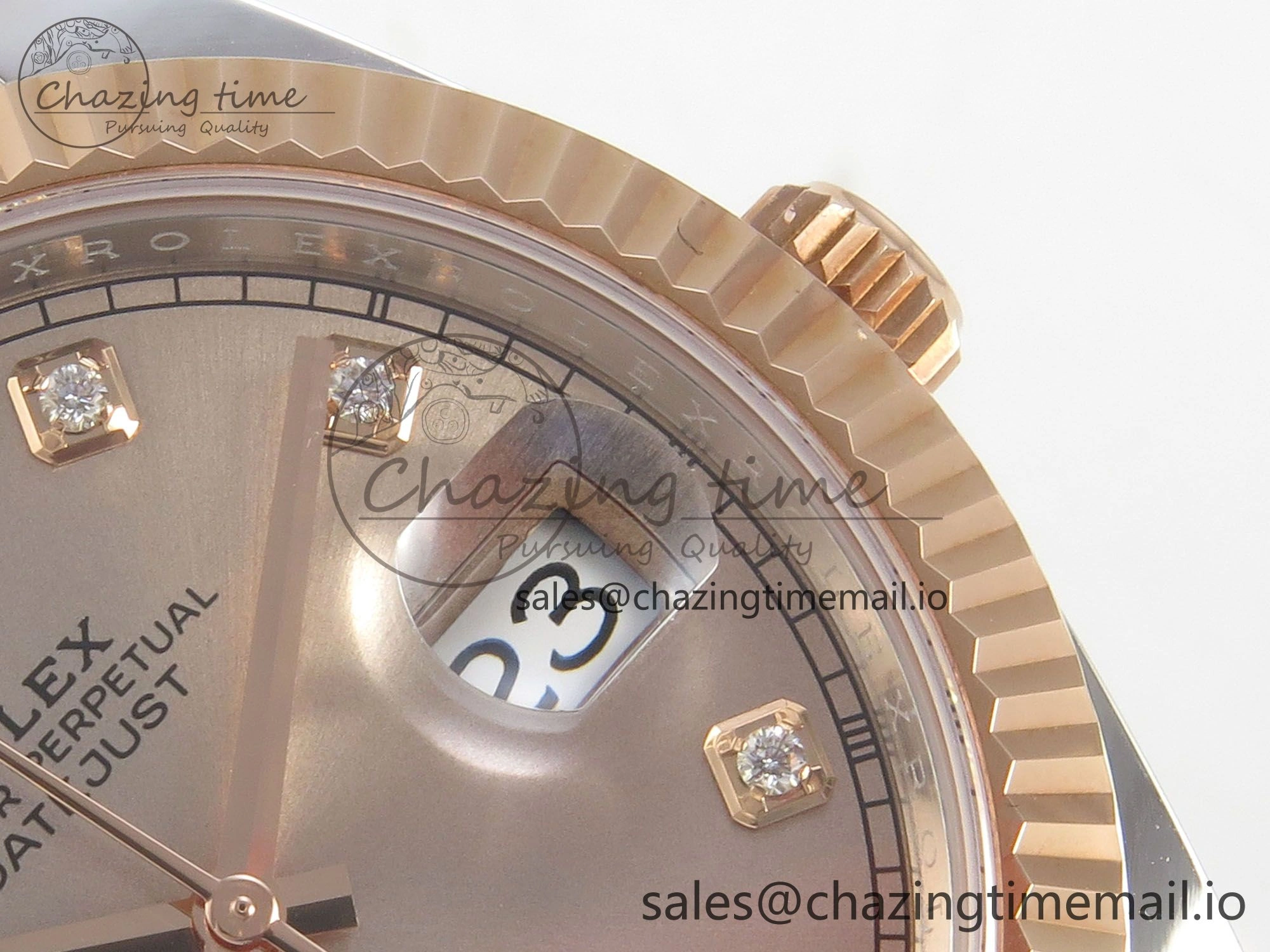 DateJust 41 126331 SS RG ARF 1:1 Best Edition RG Diamonds Dial on Oyster Bracelet SH3235 (Weighted)