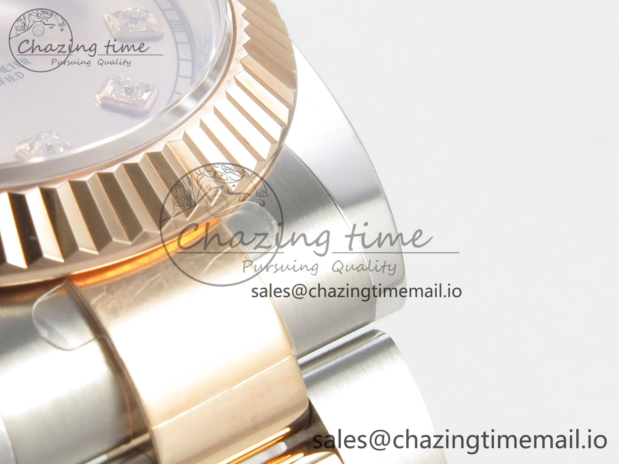 DateJust 41 126331 SS RG ARF 1:1 Best Edition RG Diamonds Dial on Oyster Bracelet SH3235 (Weighted)