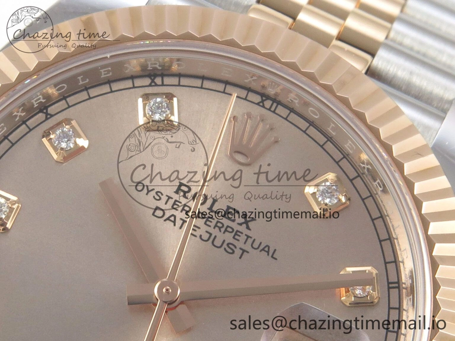 DateJust 41 126331 SS RG ARF 1:1 Best Edition RG Diaomonds Dial on Jubilee Bracelet SH3235 (Weighted)