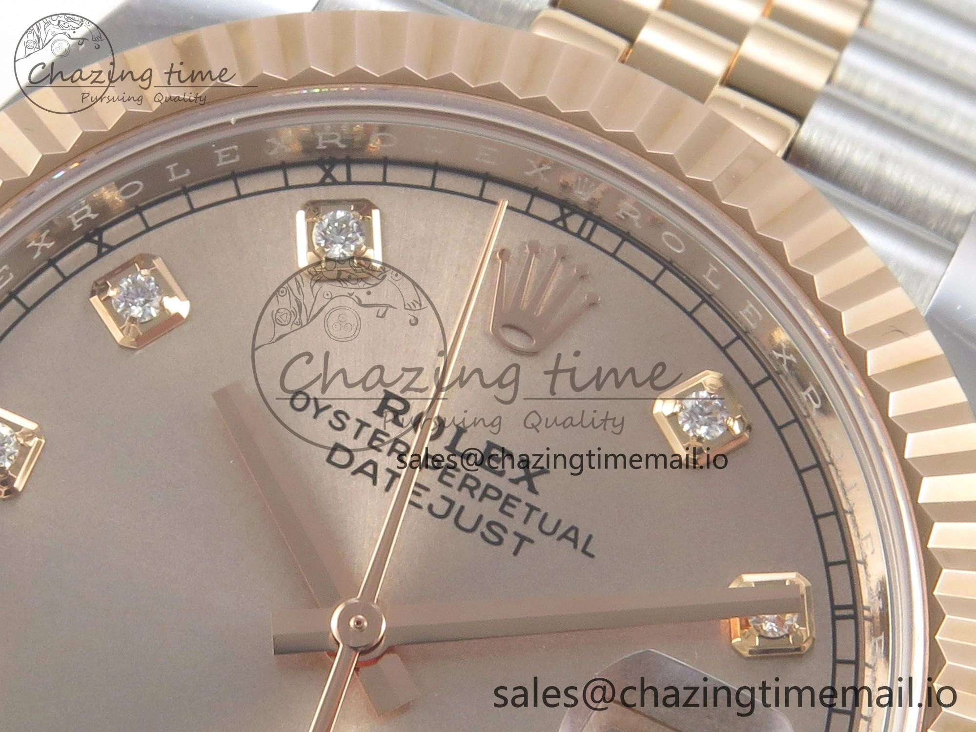DateJust 41 126331 SS RG ARF 1:1 Best Edition RG Diaomonds Dial on Jubilee Bracelet SH3235 (Weighted)