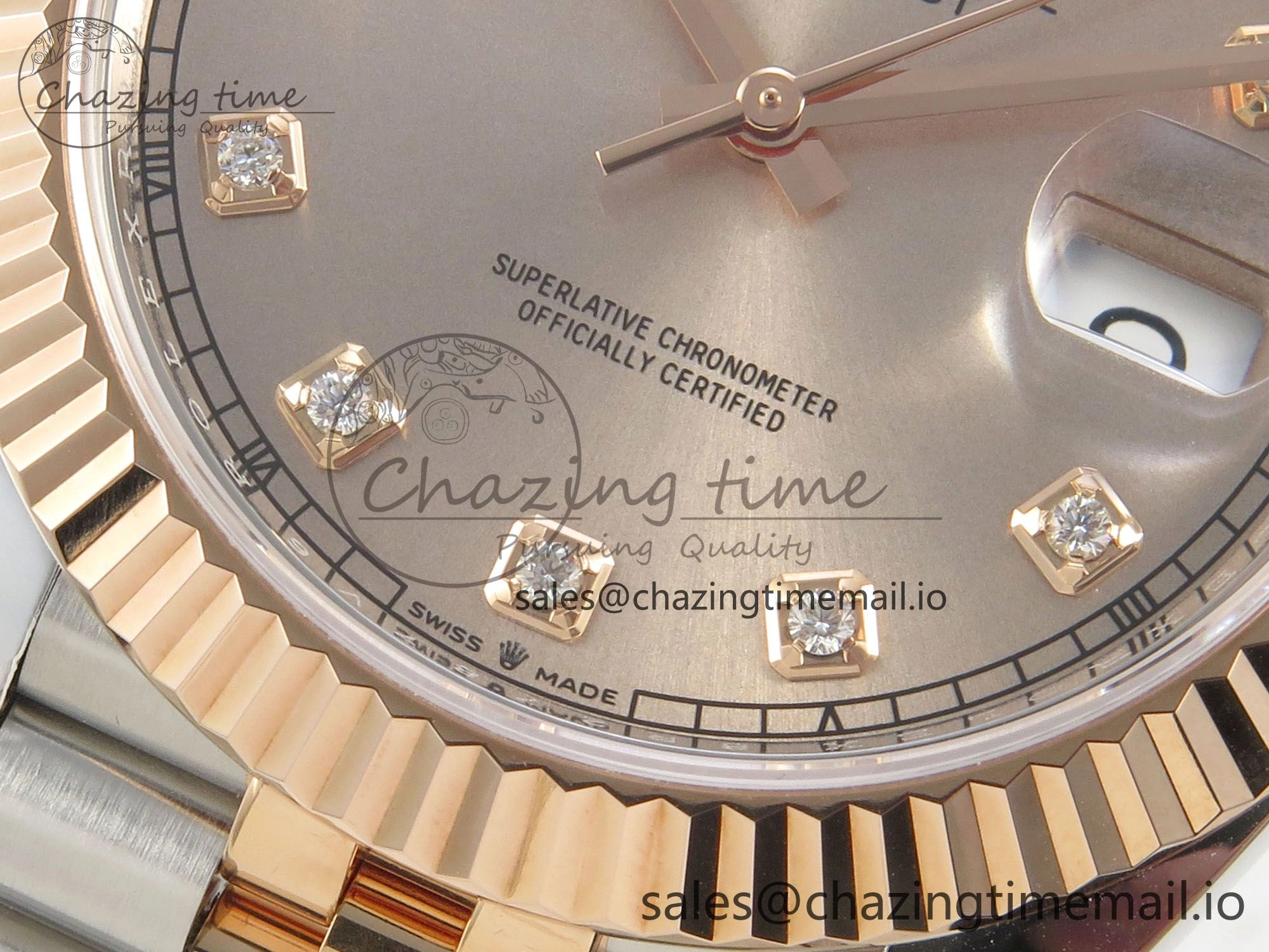 DateJust 41 126331 SS RG ARF 1:1 Best Edition RG Diaomonds Dial on Jubilee Bracelet SH3235 (Weighted)