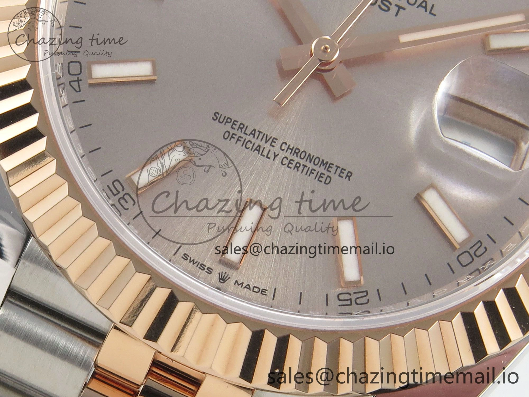 DateJust 41 126331 SS RG ARF 1:1 Best Edition RG Stick Dial on Jubilee Bracelet SH3235 (Weighted)