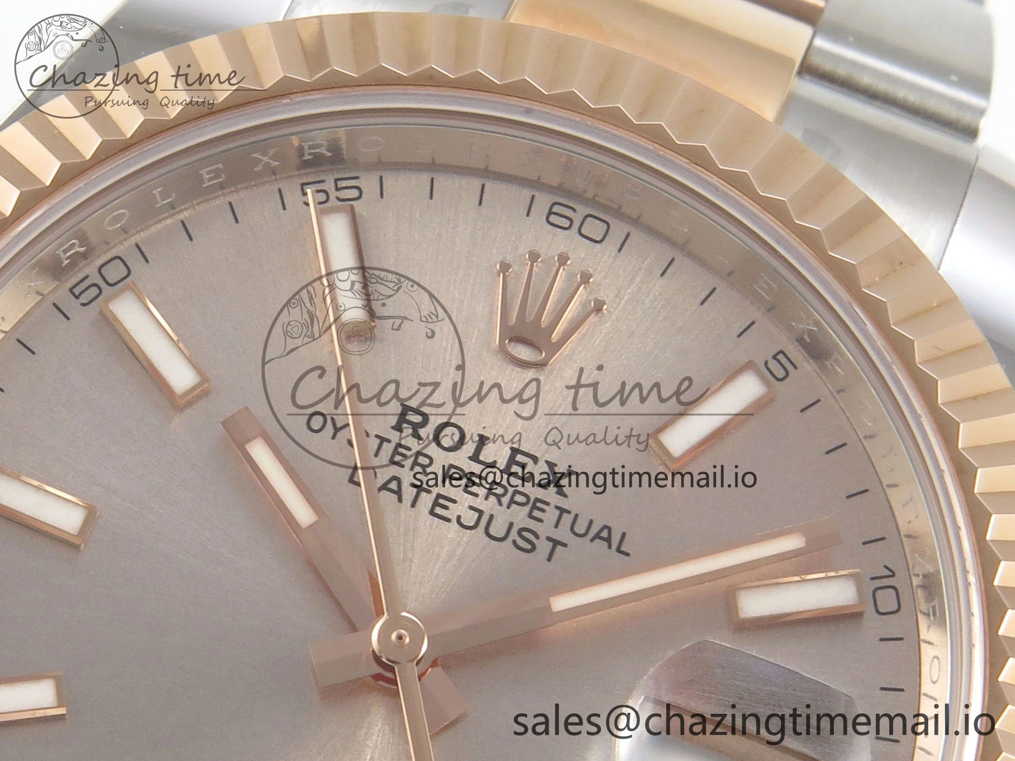 DateJust 41 126331 SS RG ARF 1:1 Best Edition RG Stick Dial on Oyster Bracelet SH3235 (Weighted)